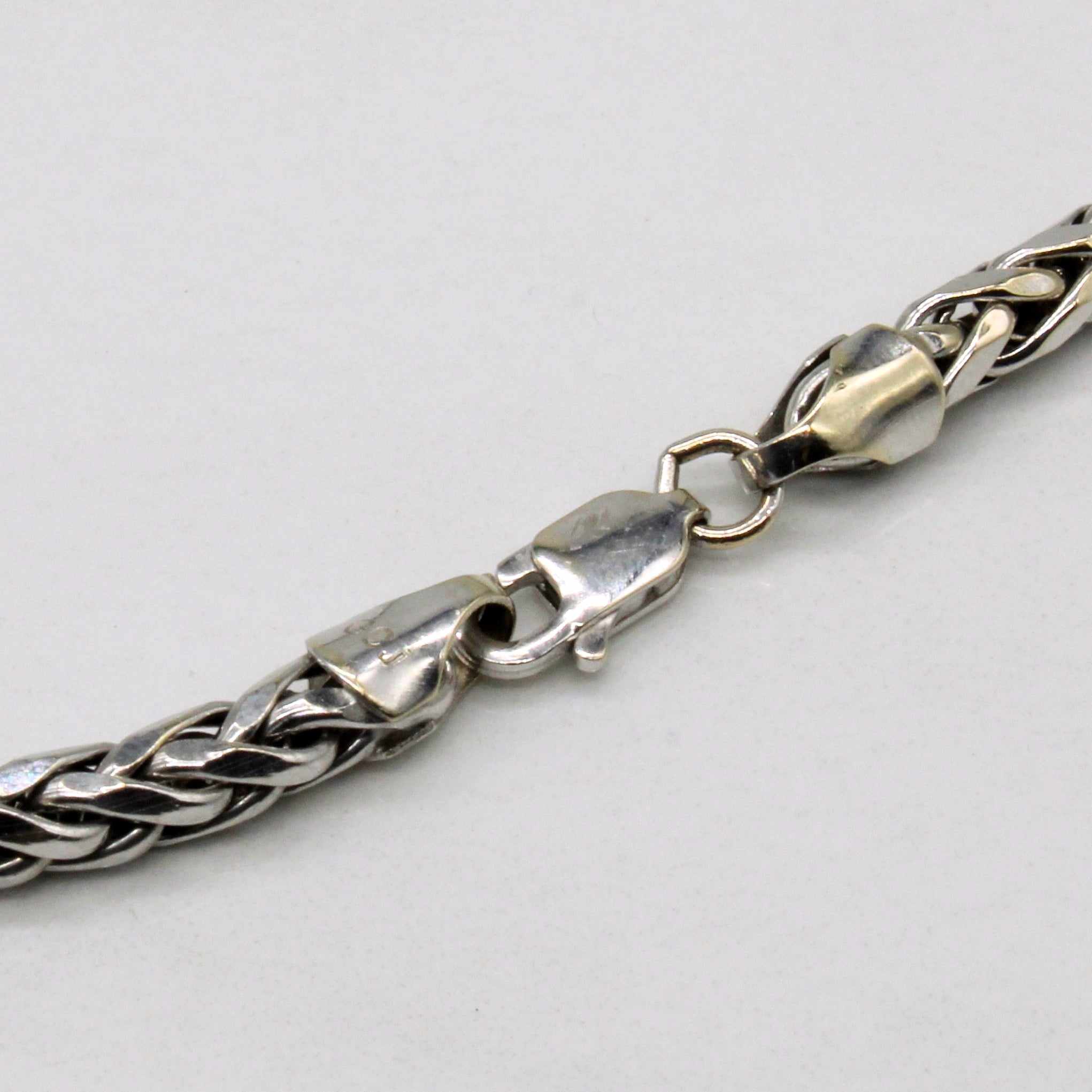 14k White Gold Birdcage Link Bracelet | 9" |