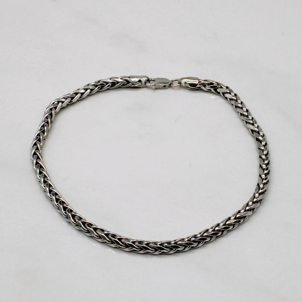 14k White Gold Birdcage Link Bracelet | 9