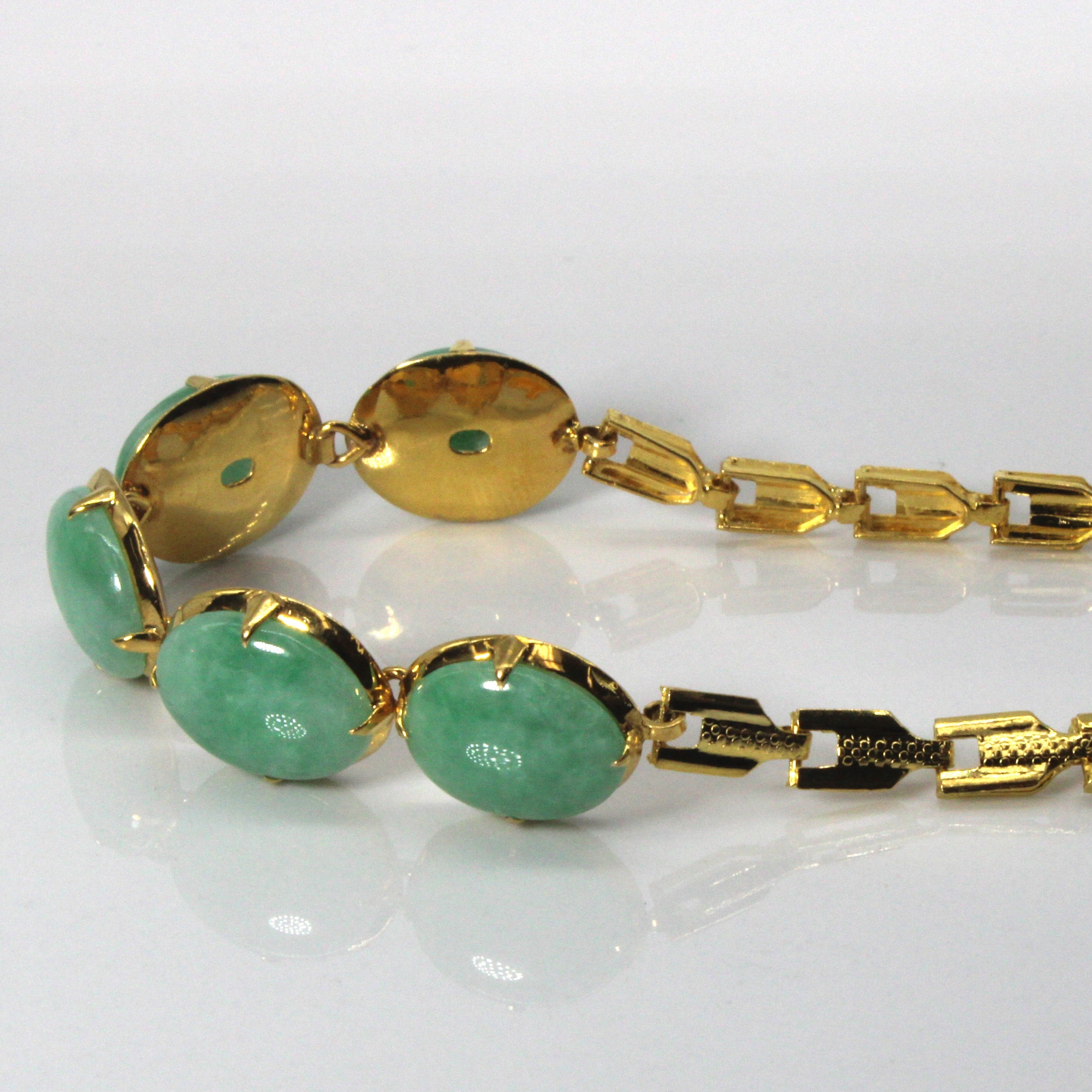 Jadeite Chain Bracelet | 13.75ctw | 7"|