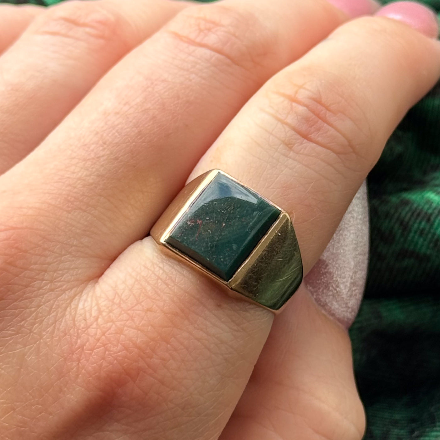 Birks' Heliotrope Signet Ring | 3.00ct | SZ 7.25 |