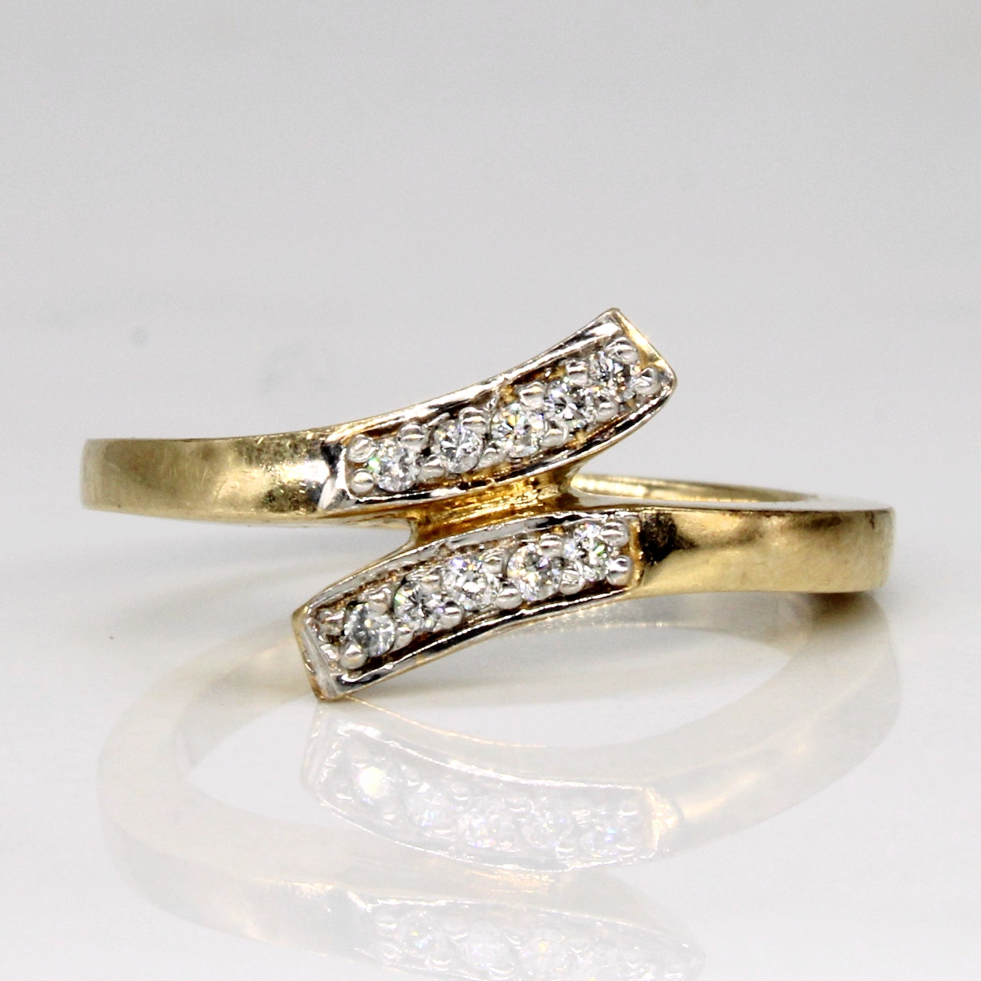 Diamond Bypass Ring | 0.10ctw | SZ 6.25 |