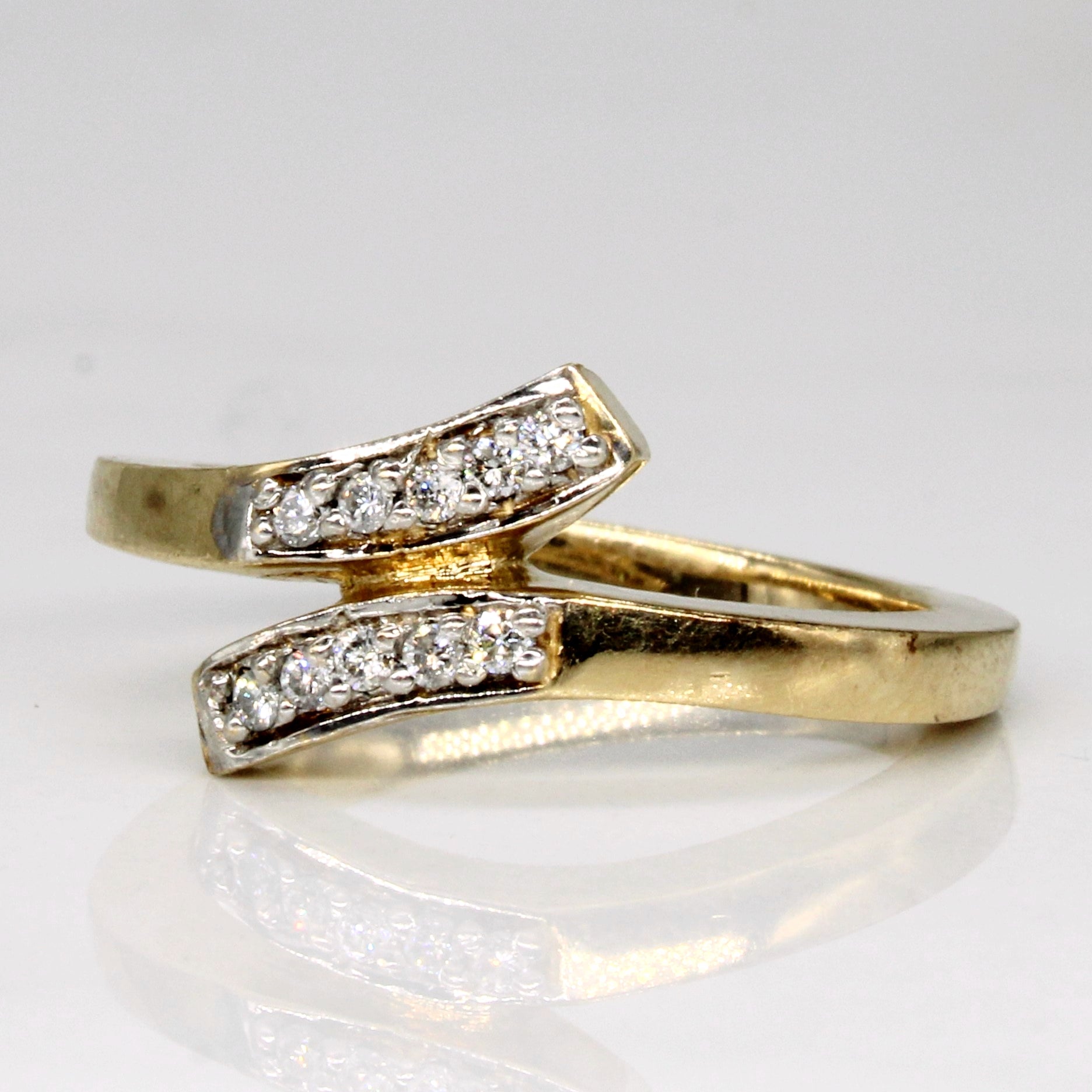 Diamond Bypass Ring | 0.10ctw | SZ 6.25 |