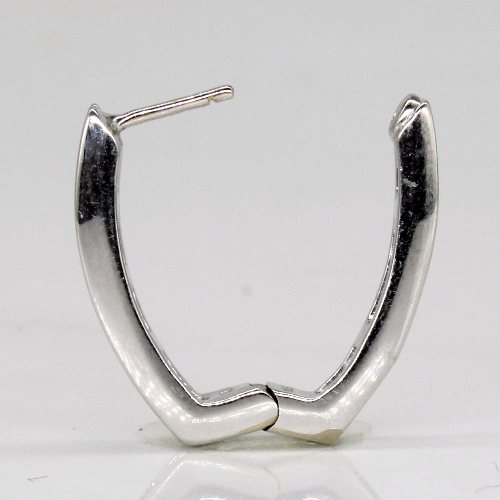 Channel Set Diamond Hoop Earrings | 0.32ctw |