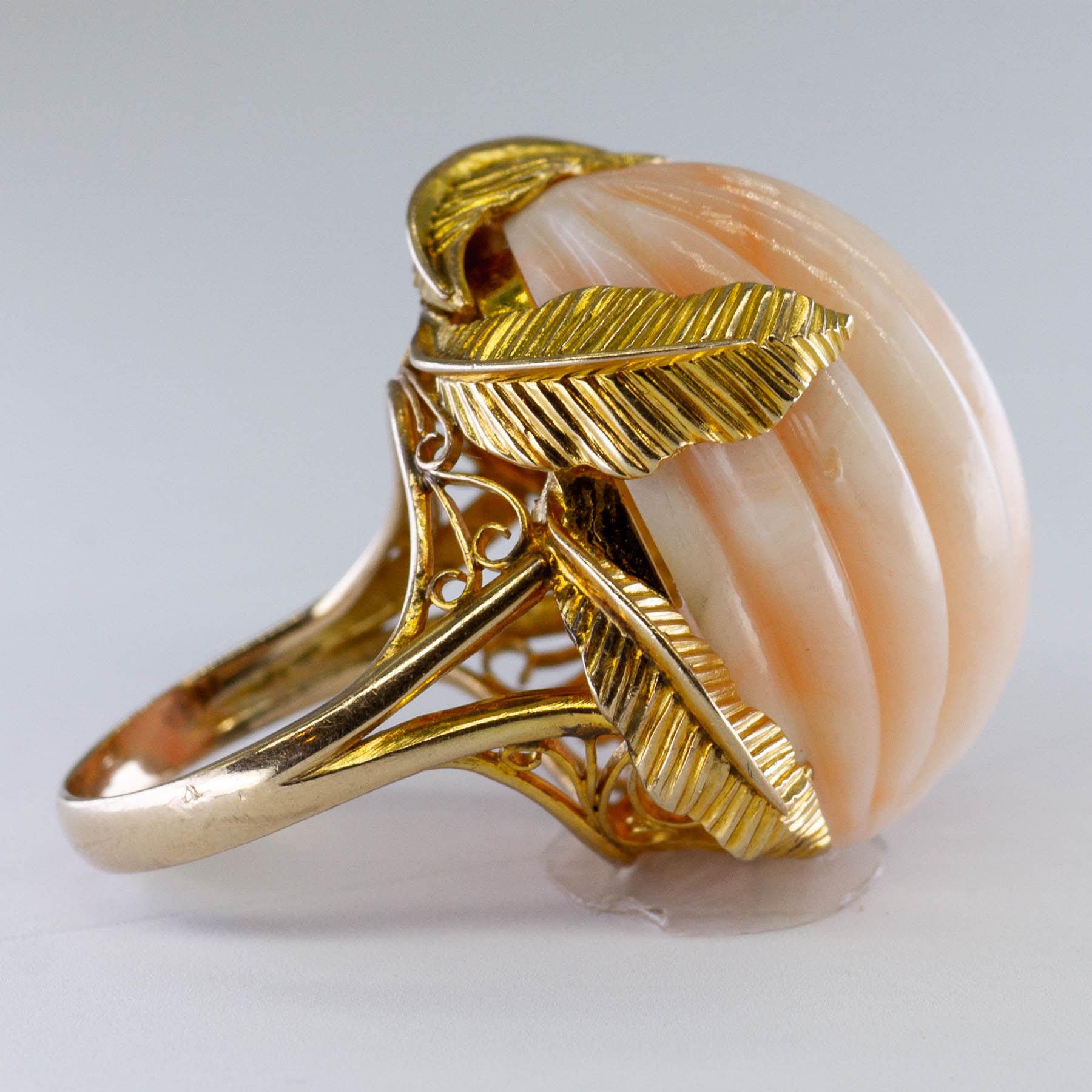 Pink Coral Cocktail Ring | 43.00ct | SZ 5.25 |