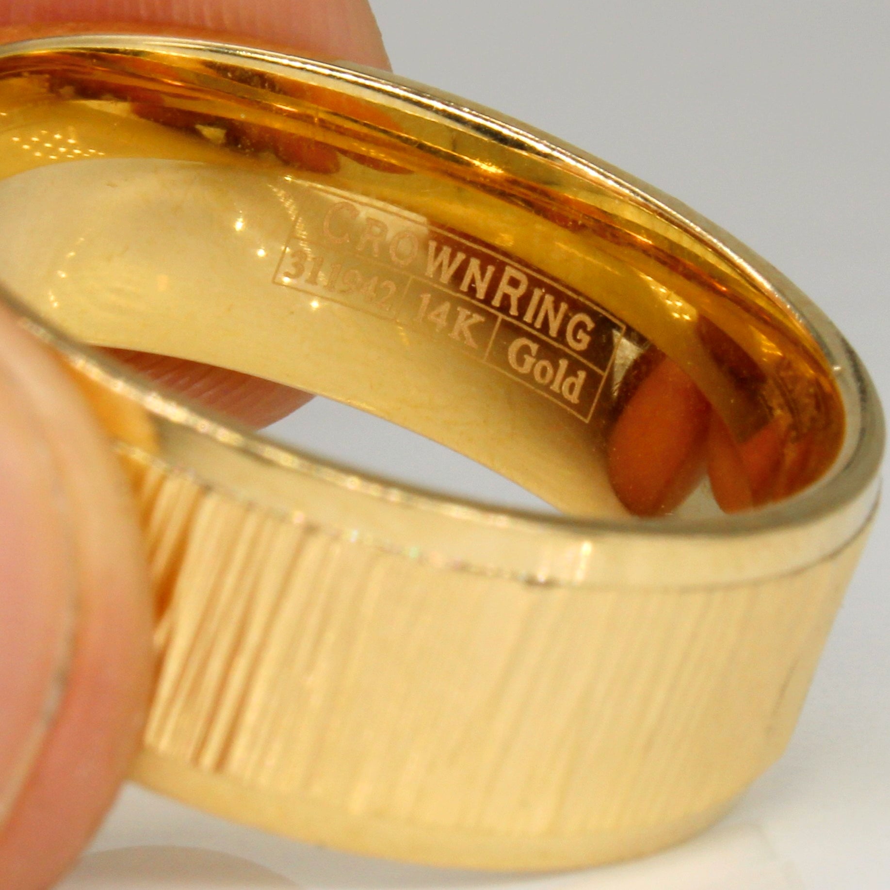 Bague en or jaune 14 carats | Taille 12 |