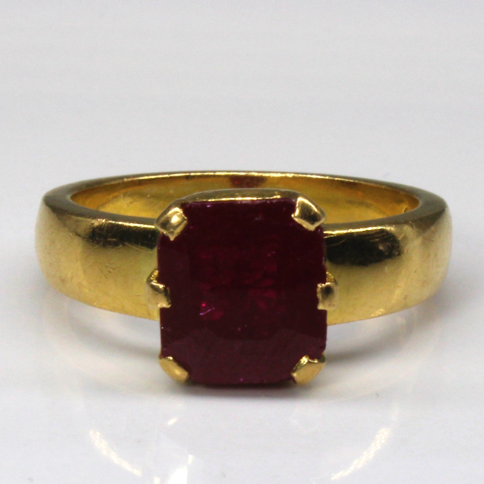 Solitaire Ruby Ring | 5.50ct | SZ 9.75 |