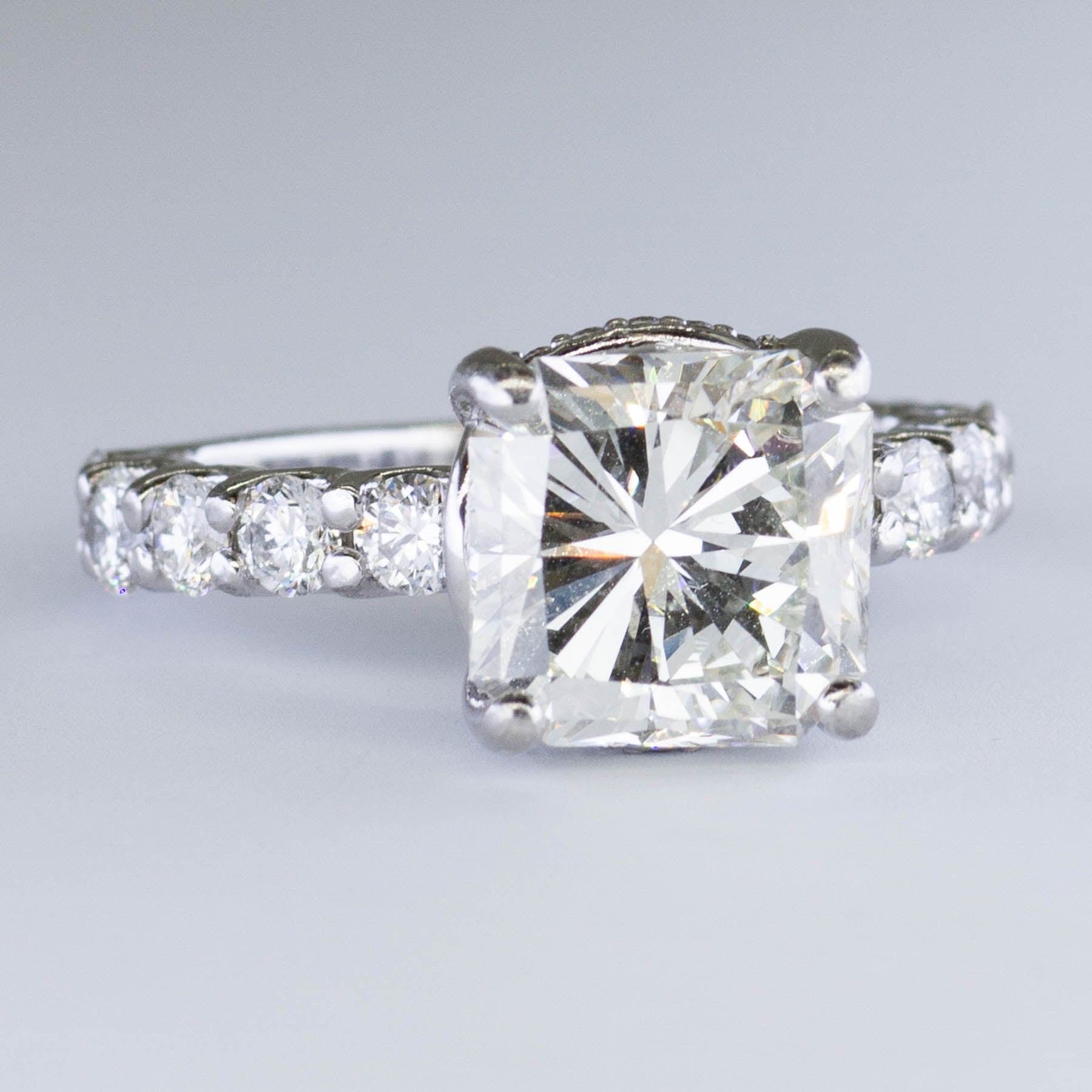 4.29ct HRD Antwerp Radiant Diamond Engagement Ring | 5.30ctw | SZ 6.75 |