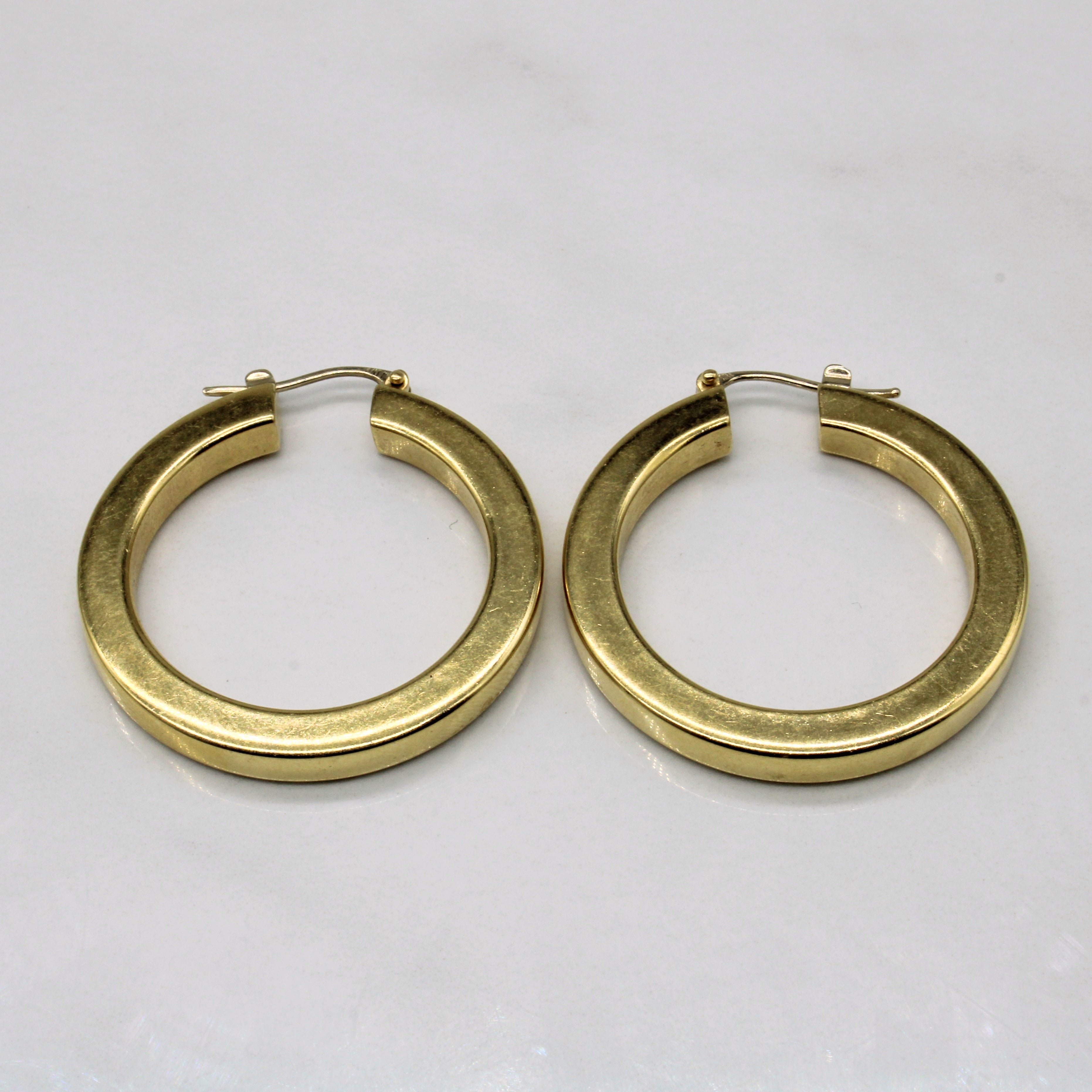 14k Yellow Gold Hoop Earrings