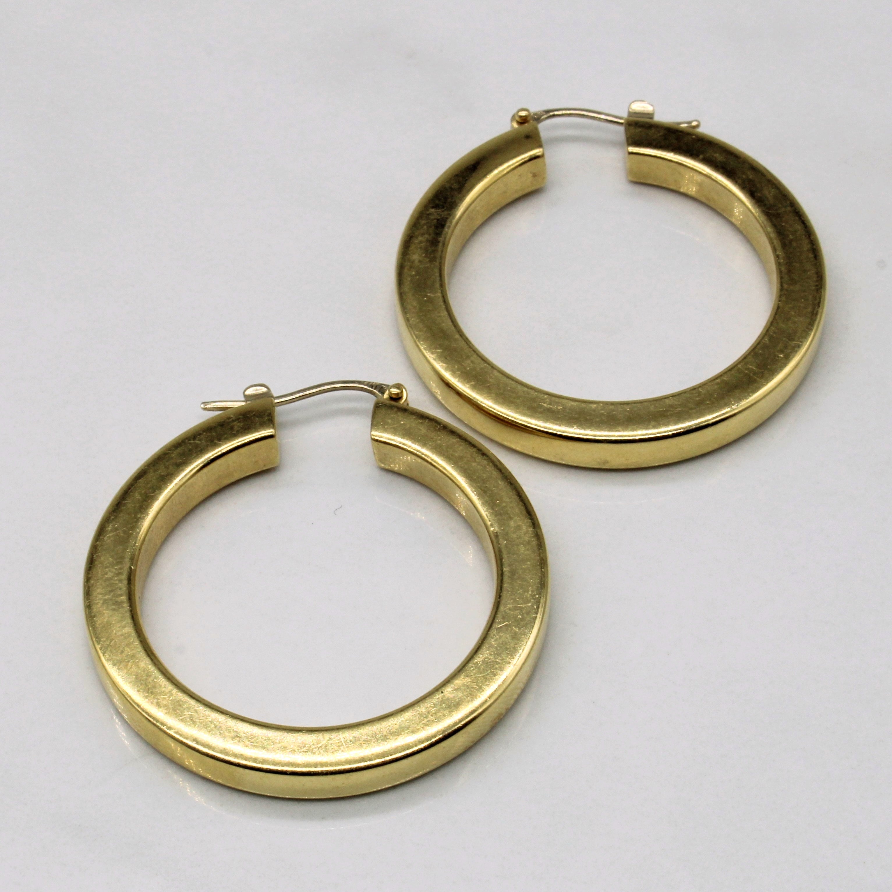 14k Yellow Gold Hoop Earrings