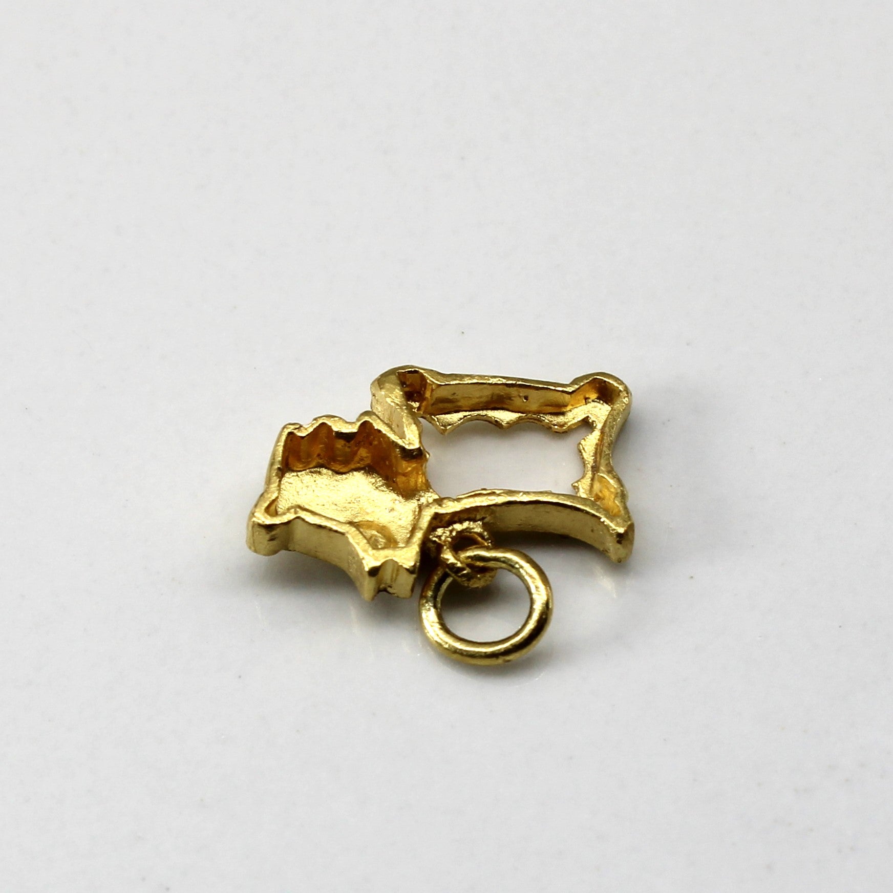 24k Yellow Gold Terrier Dog Pendant
