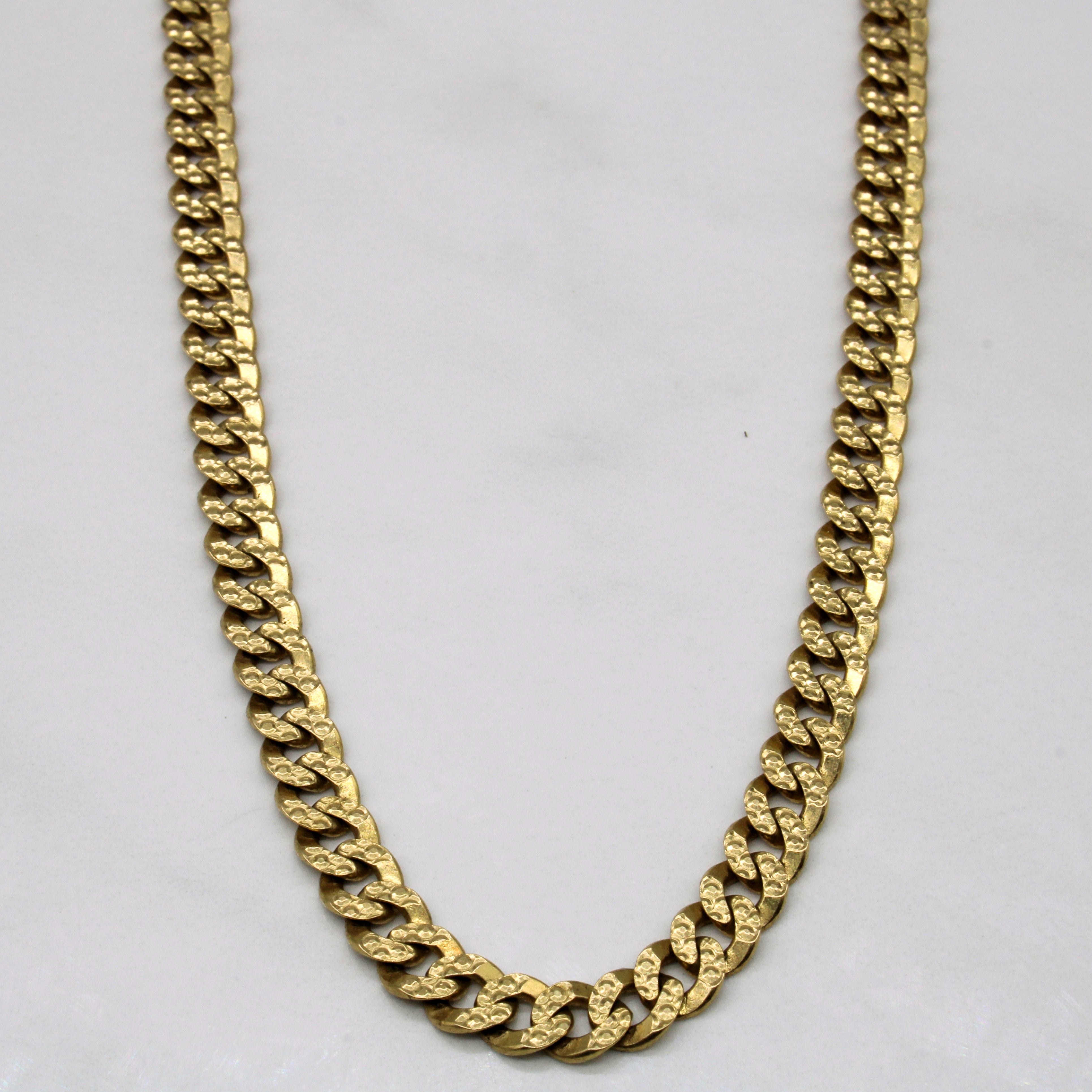 18k Yellow Gold Curb Link Chain | 22" |