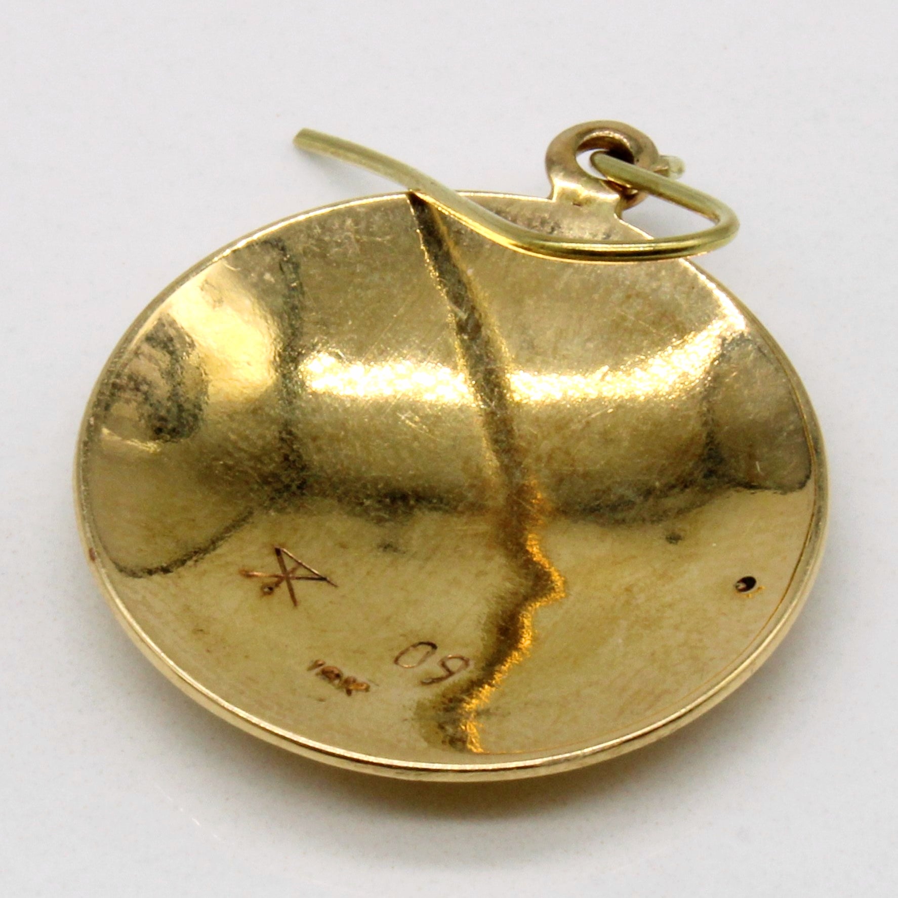 18k Yellow Gold Indigenous Art Earrings