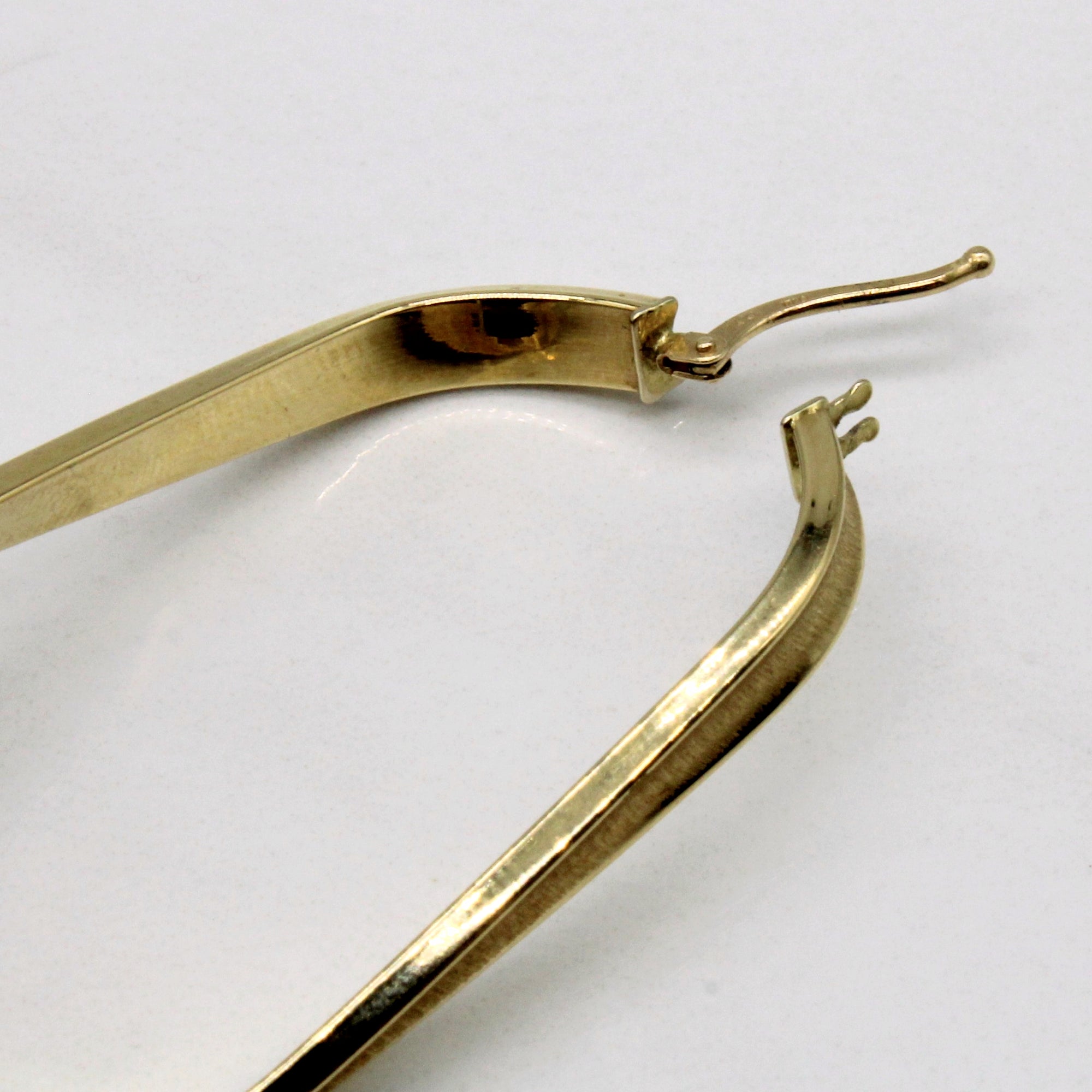 14k Yellow Gold Soft Square Hoop Earrings