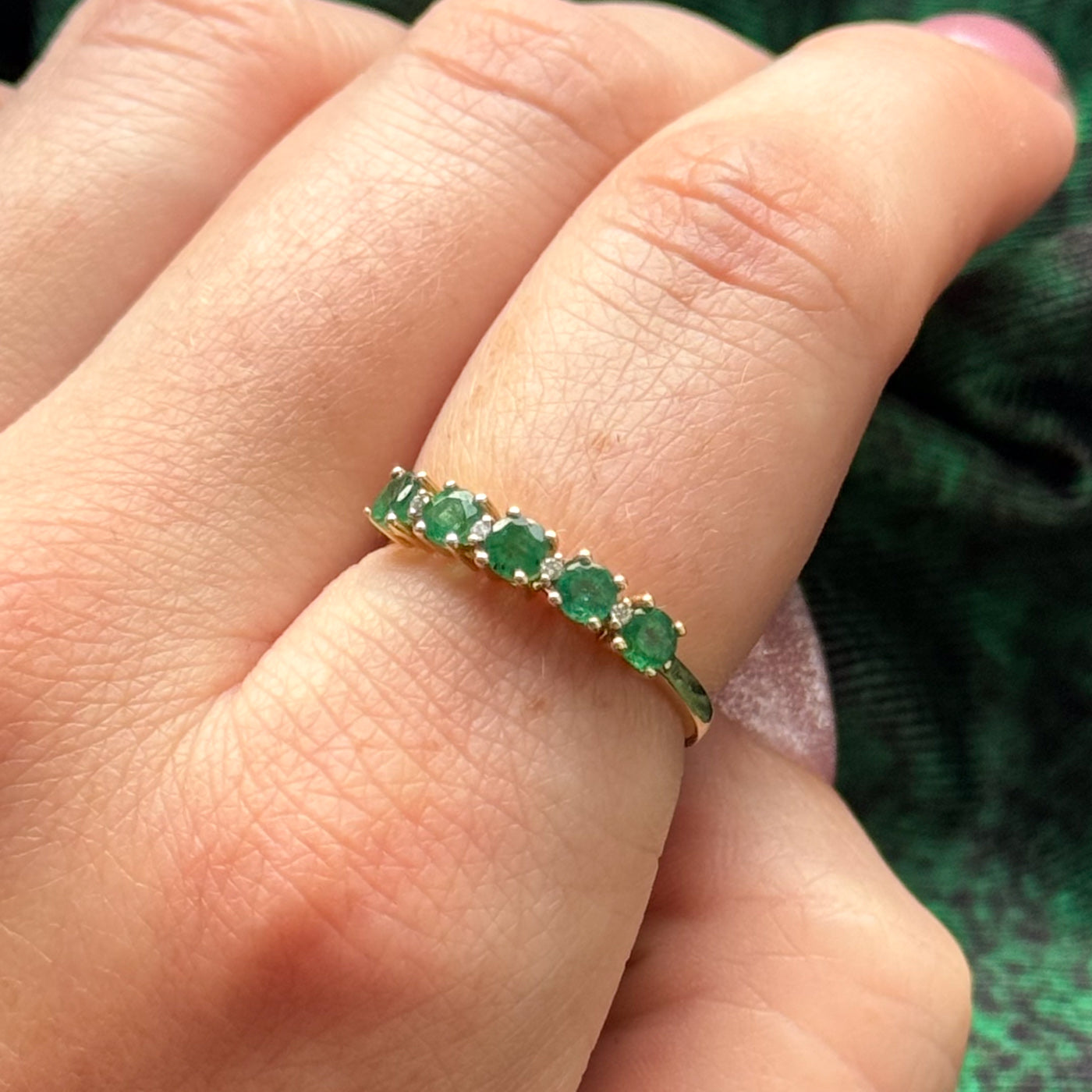 Emerald & Diamond Ring | 0.50ctw, 0.02ctw | SZ 6.75 |