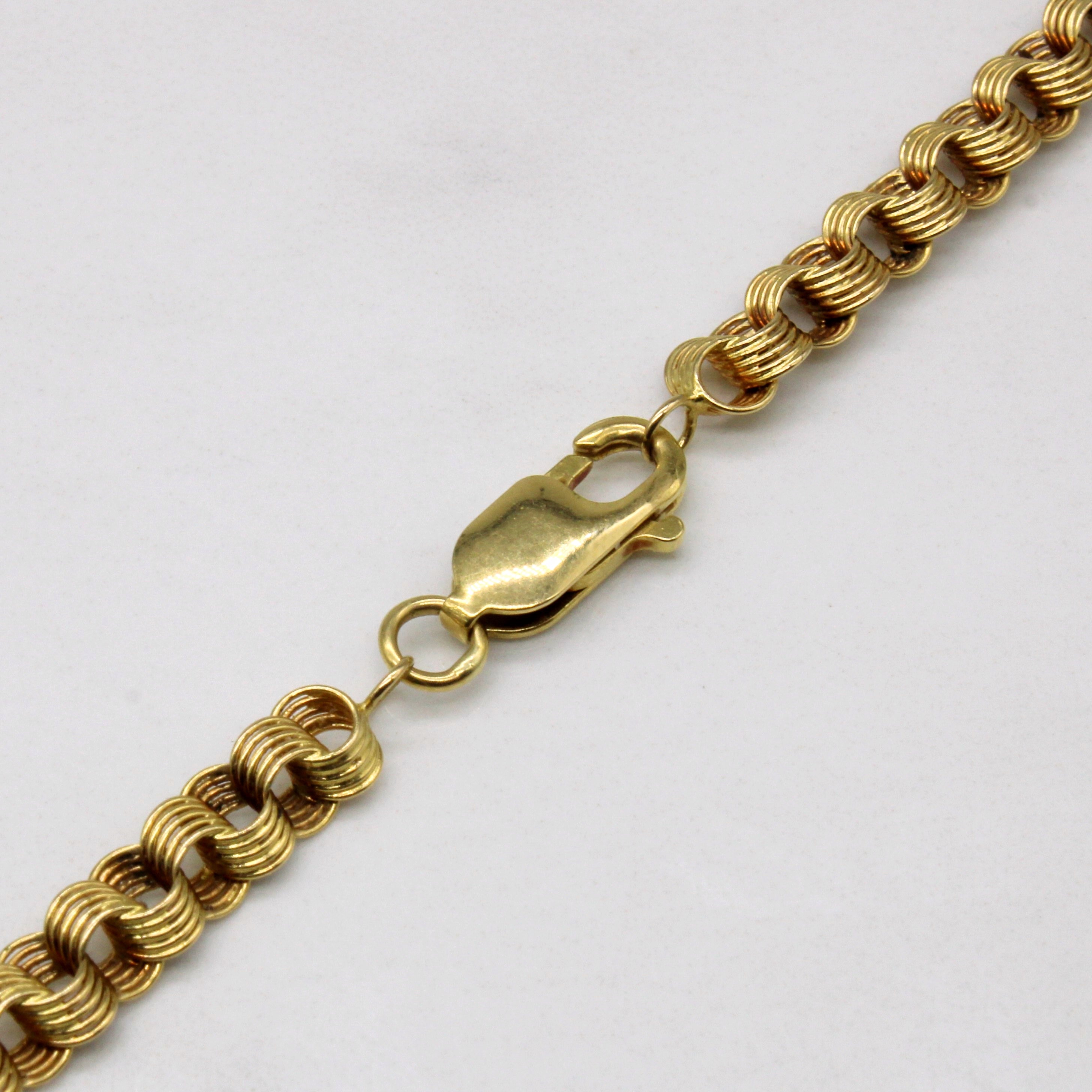 Chaîne à maillons fantaisie en or jaune 18 carats | 22 pouces |