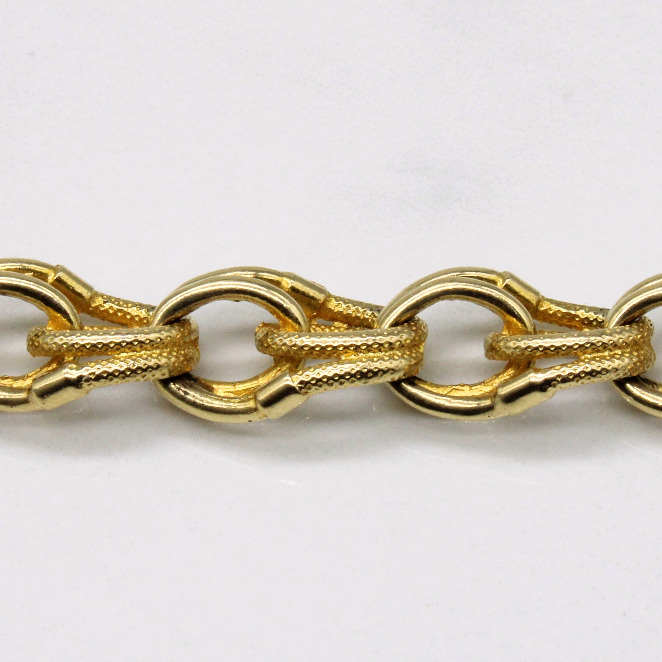 14k Yellow Gold Fancy Link Bracelet | 7" |
