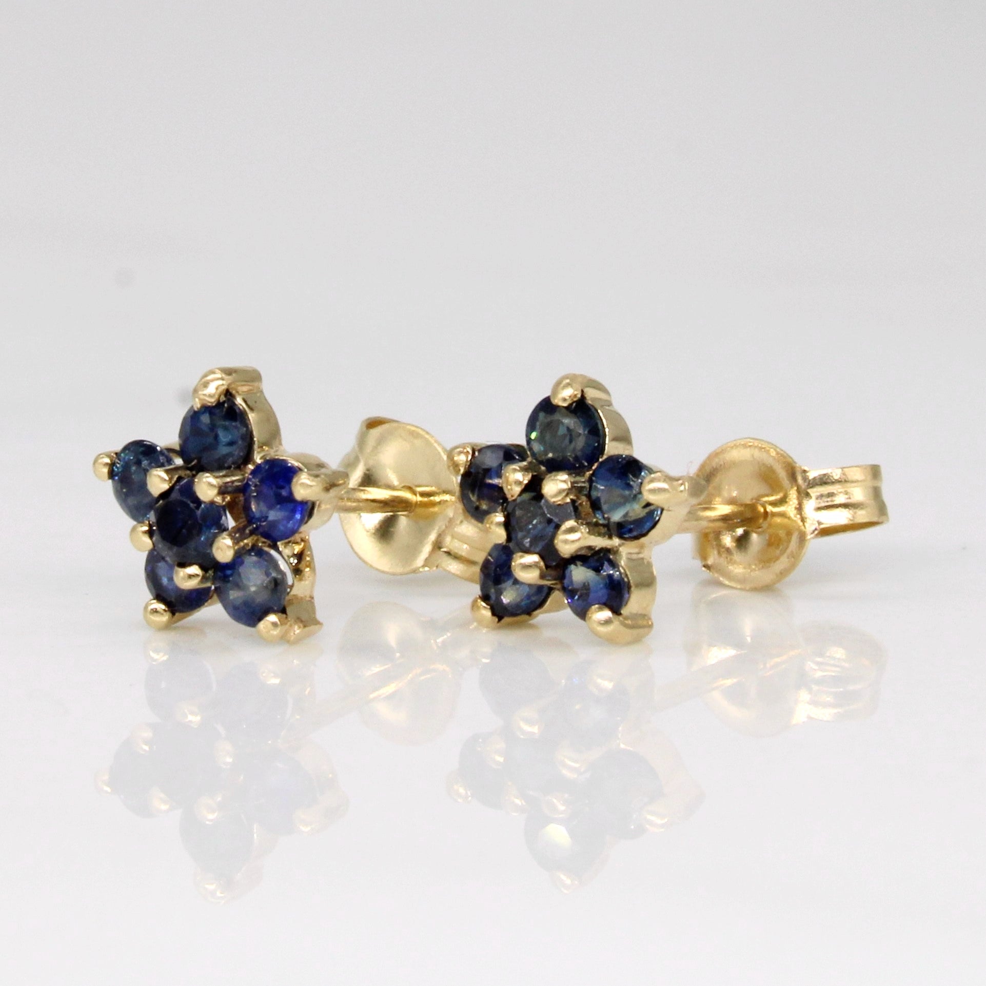 Sapphire Flower Earrings | 0.36ctw |