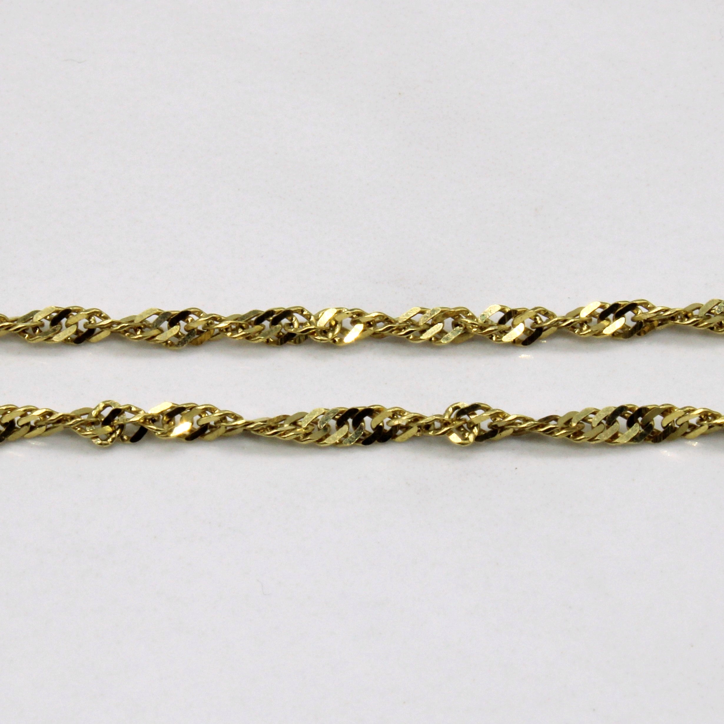 10k Yellow Gold Singapore Chain | 30" |