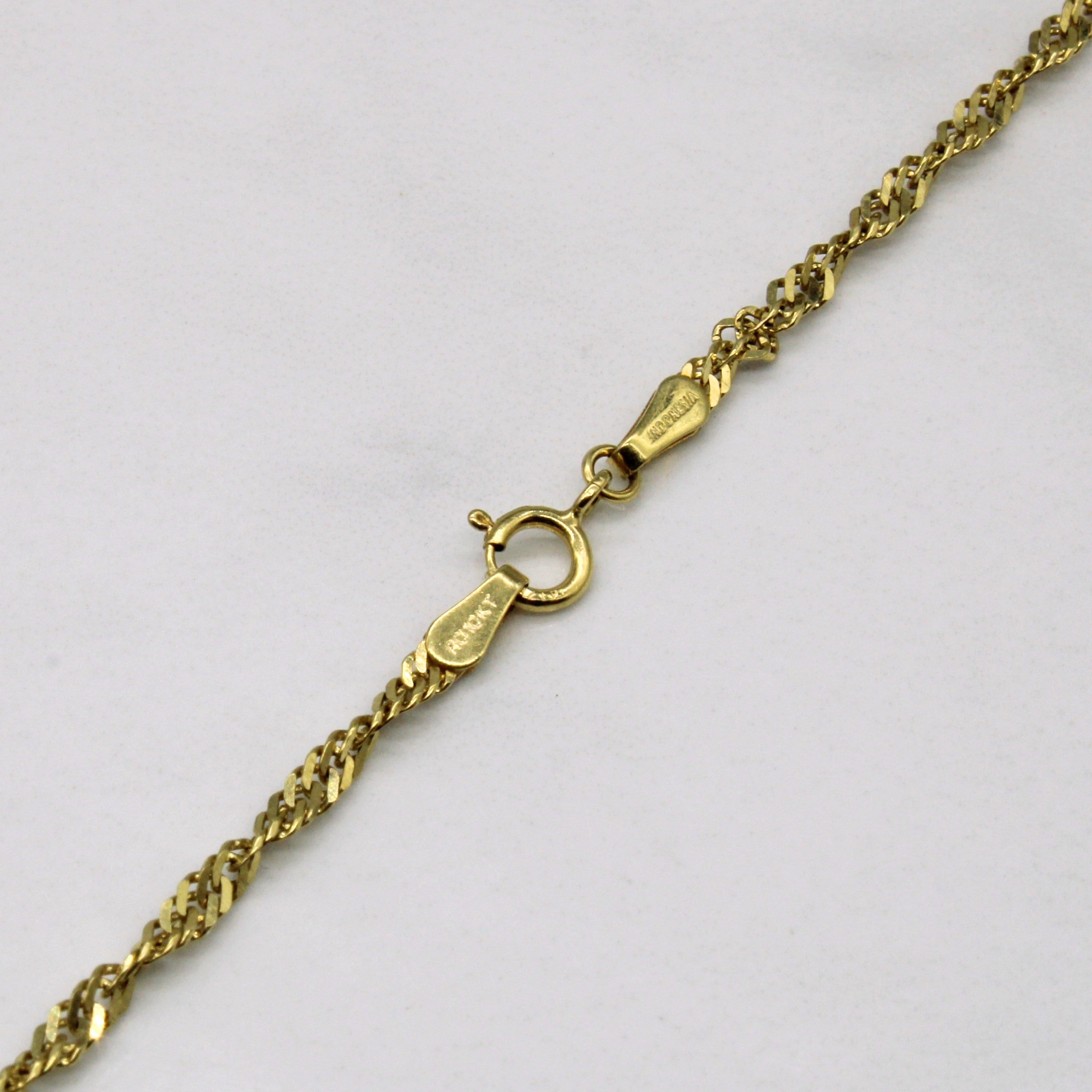 10k Yellow Gold Singapore Chain | 30" |