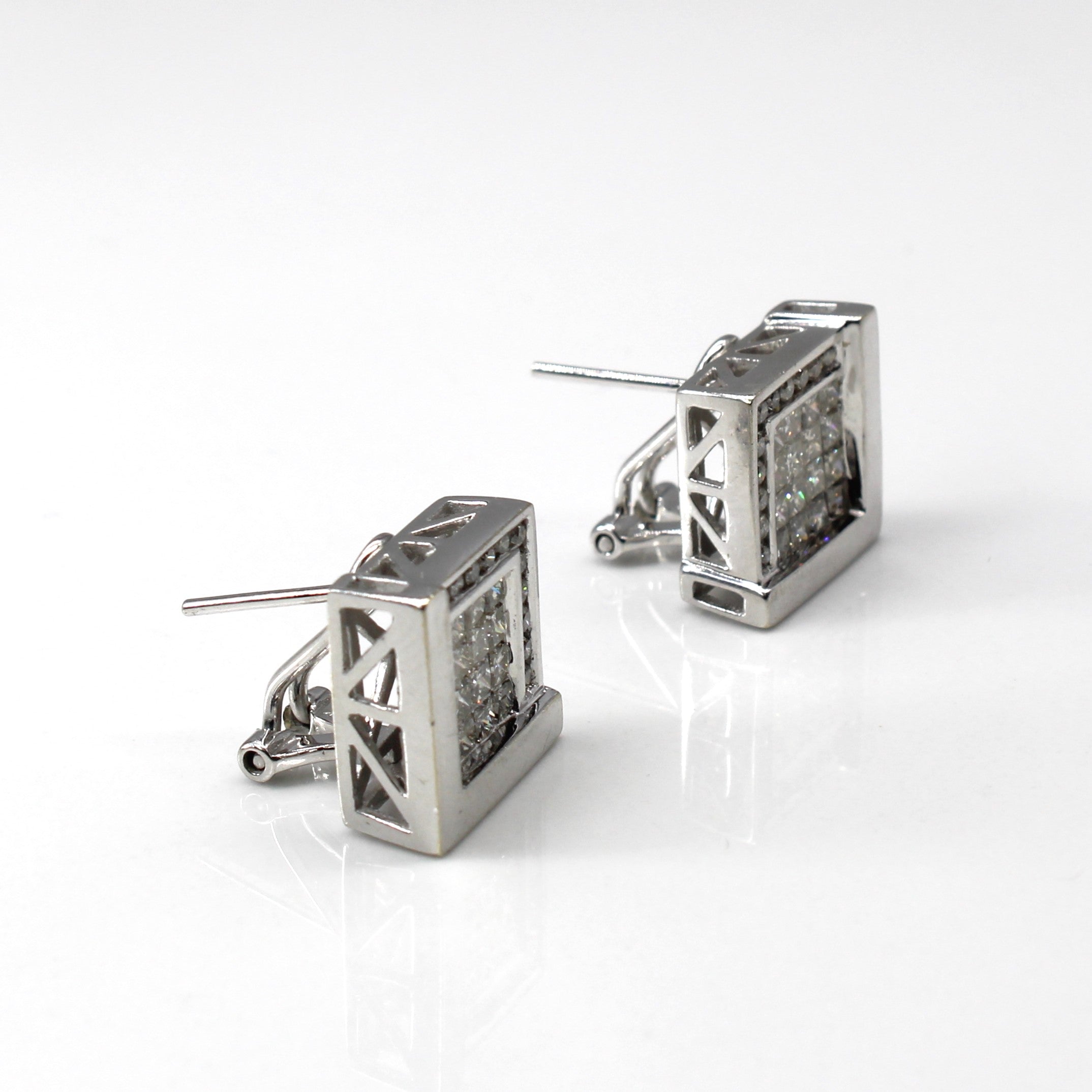 Cluster Diamond Stud Earrings | 1.82ctw |