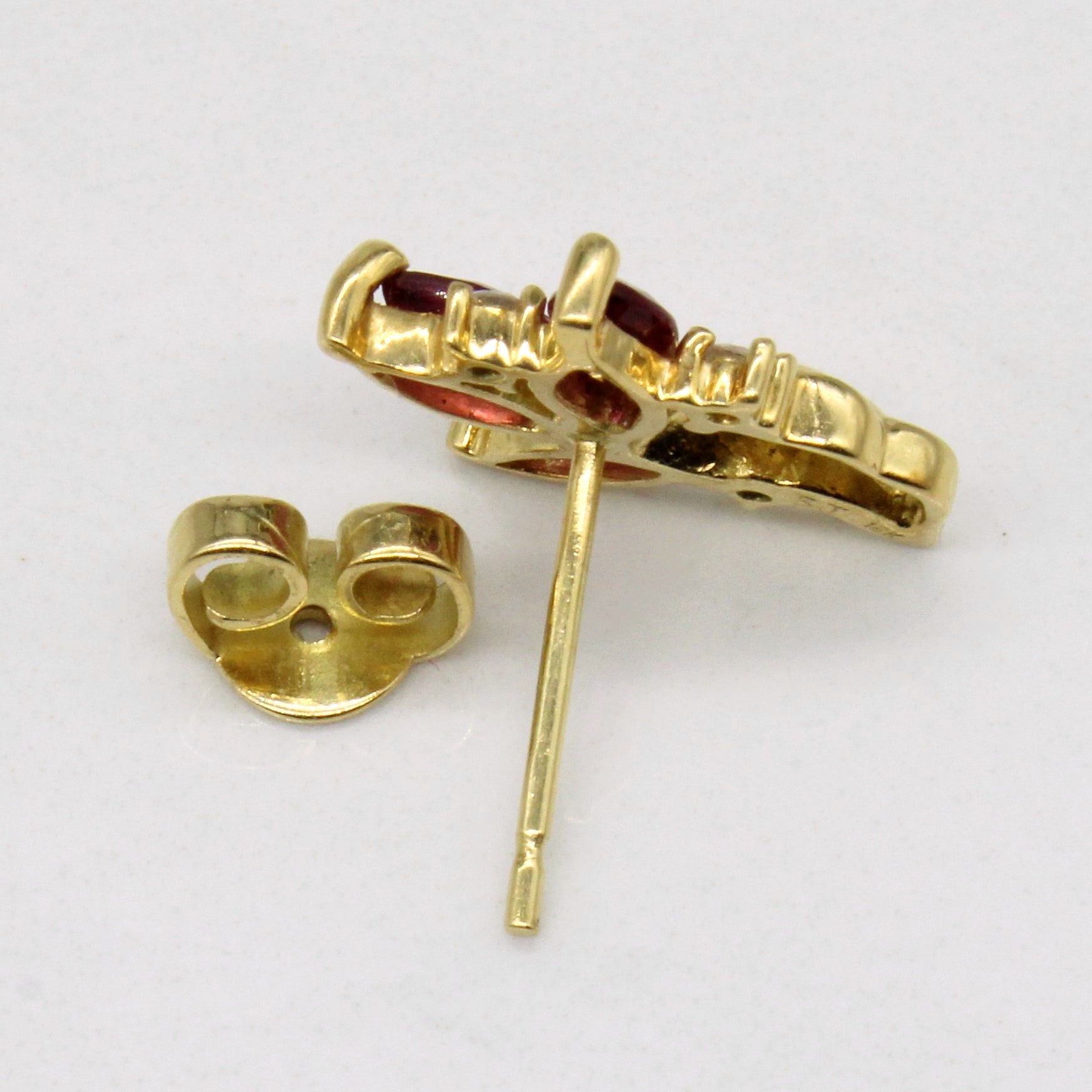 Ruby & Diamond Earrings | 0.80ctw, 0.09ctw |