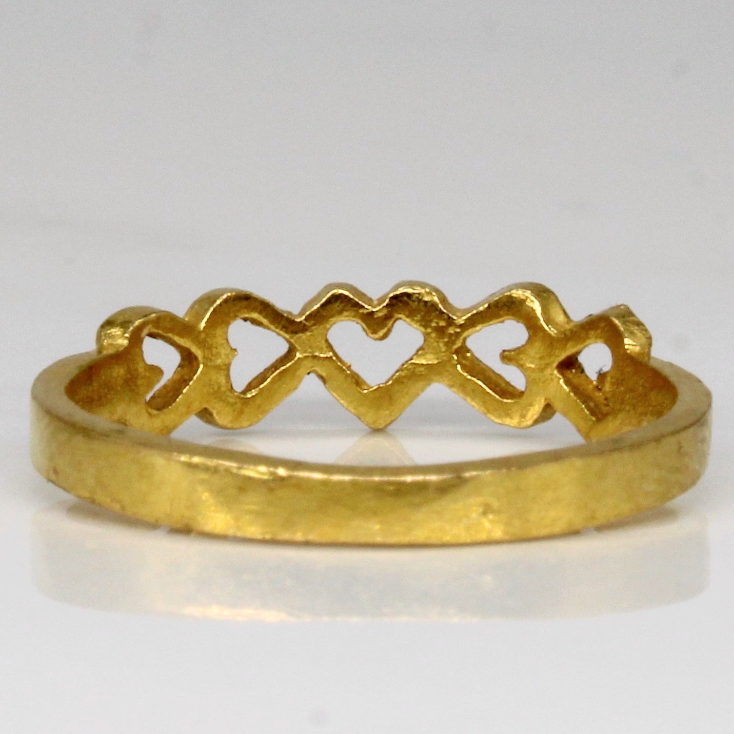 22k Yellow Gold Heart Ring | SZ 6.5 |