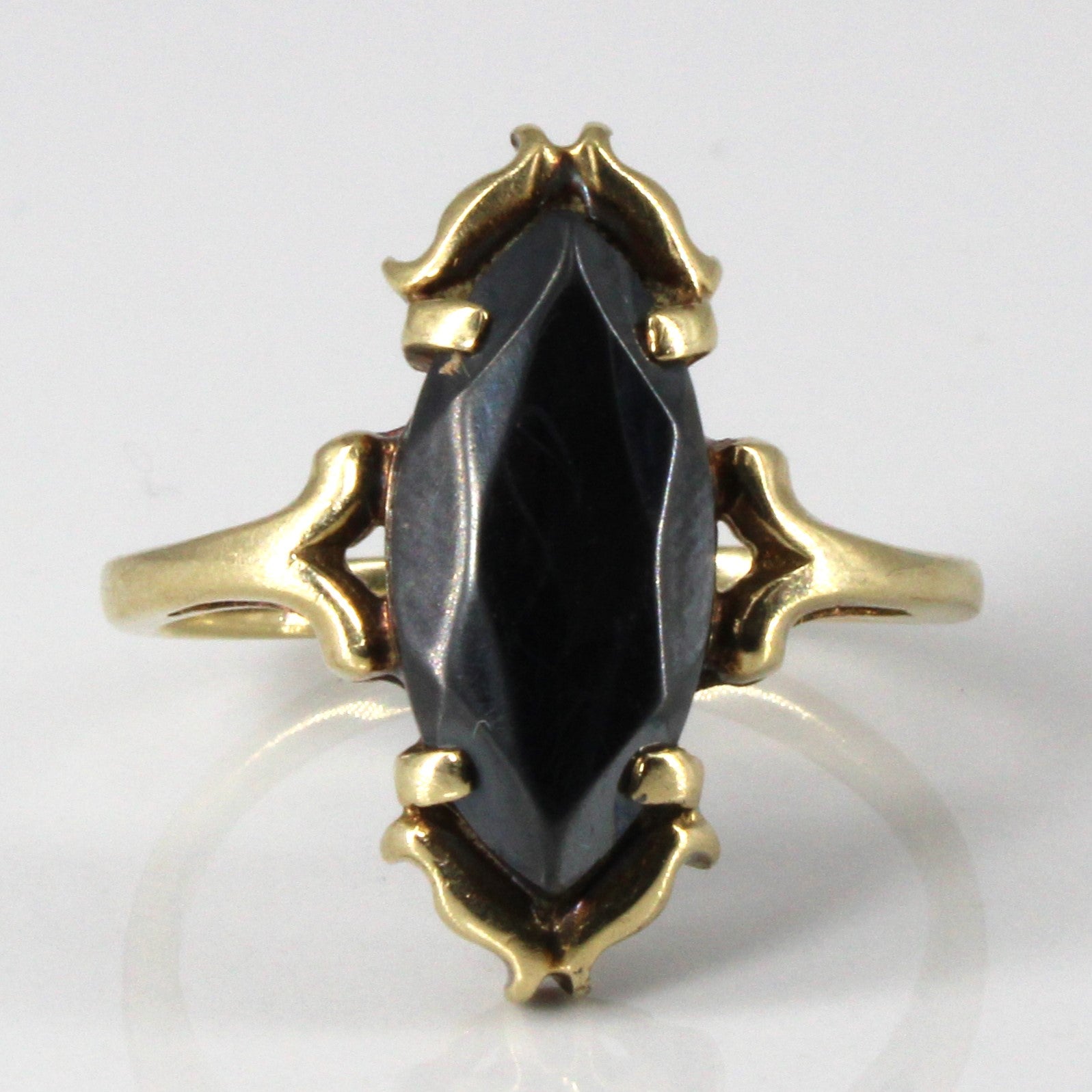 Solitaire Hematite Ring | 3.50ct | SZ 7 |