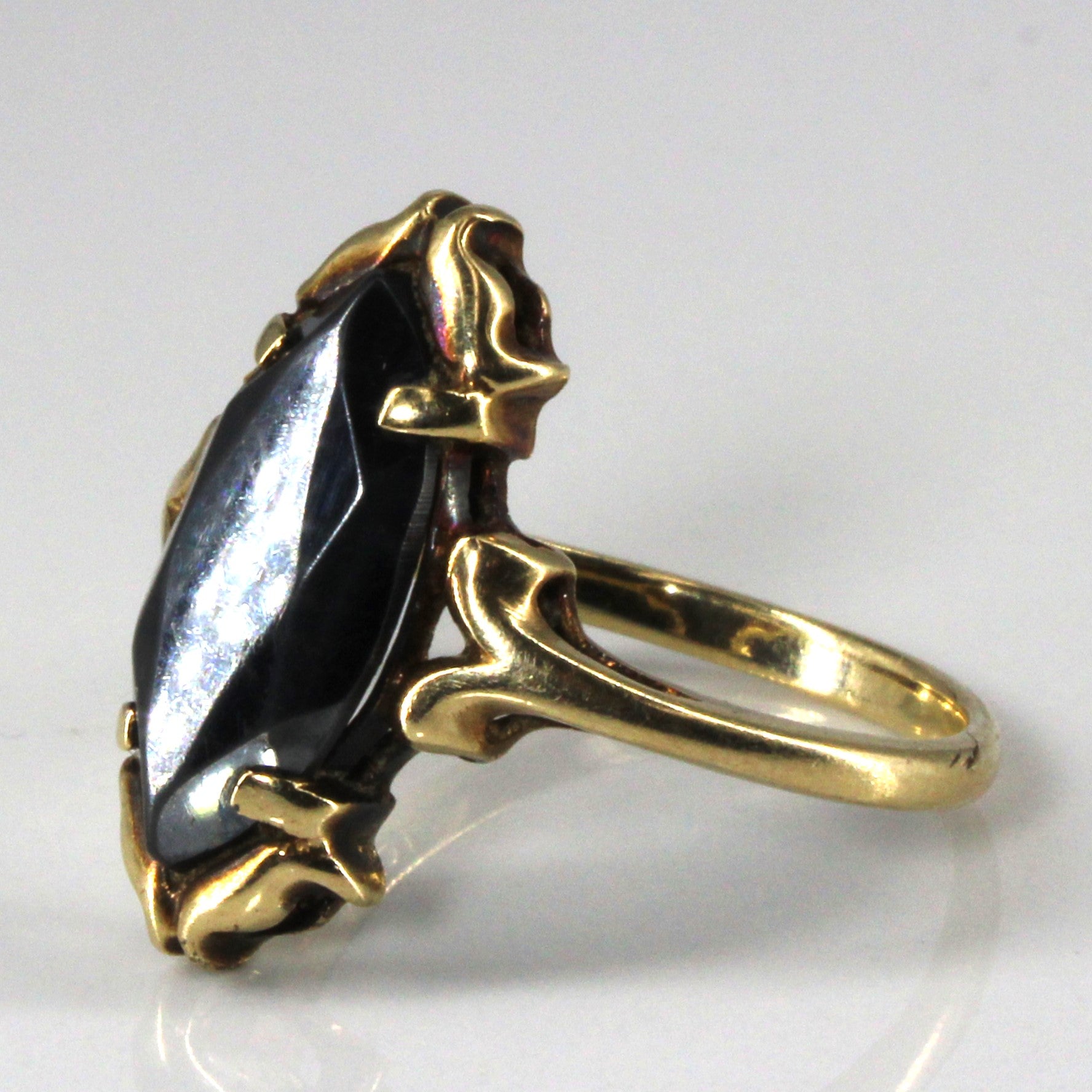 Solitaire Hematite Ring | 3.50ct | SZ 7 |