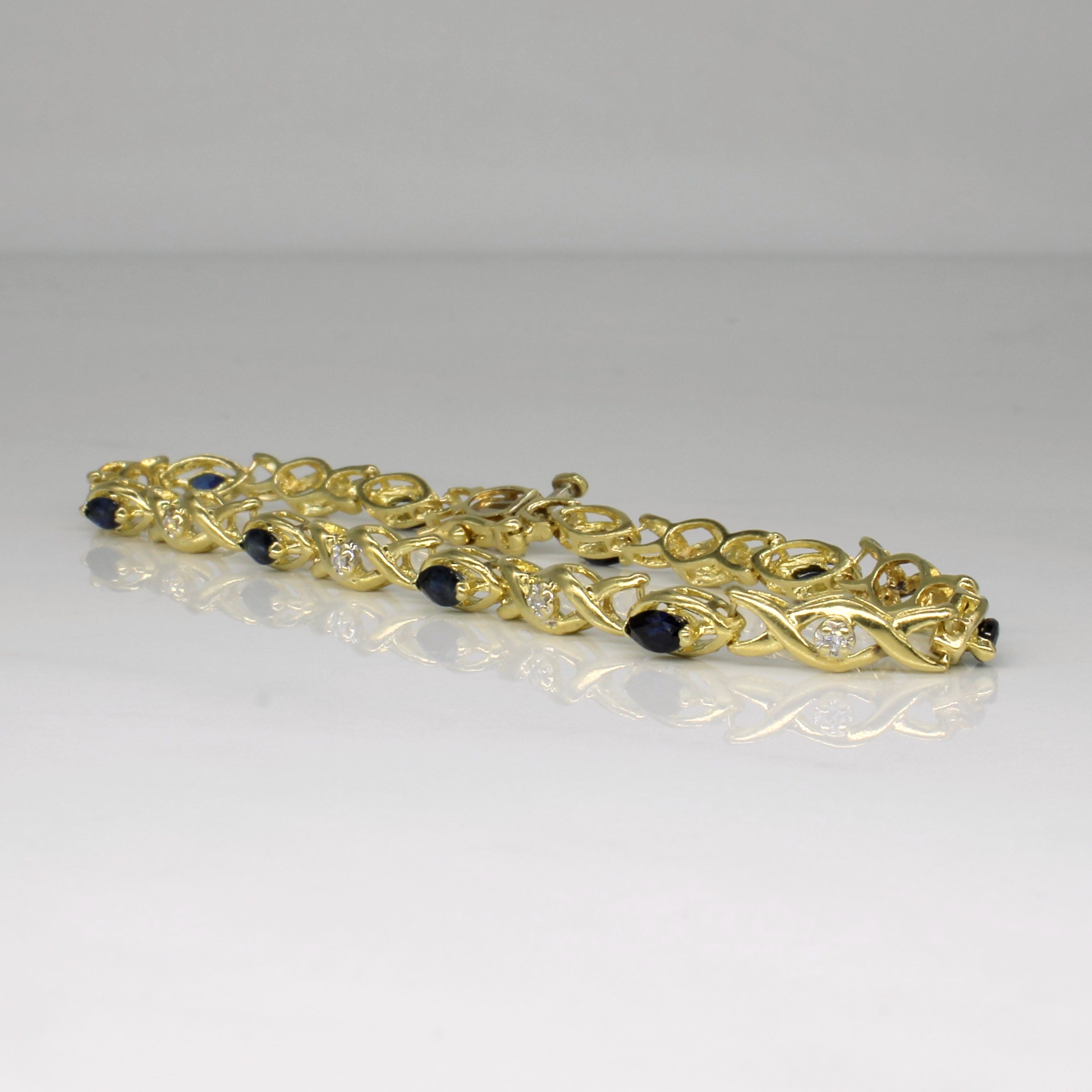 Sapphire & Diamond Bracelet | 1.50ctw, 0.05ctw | 7" |
