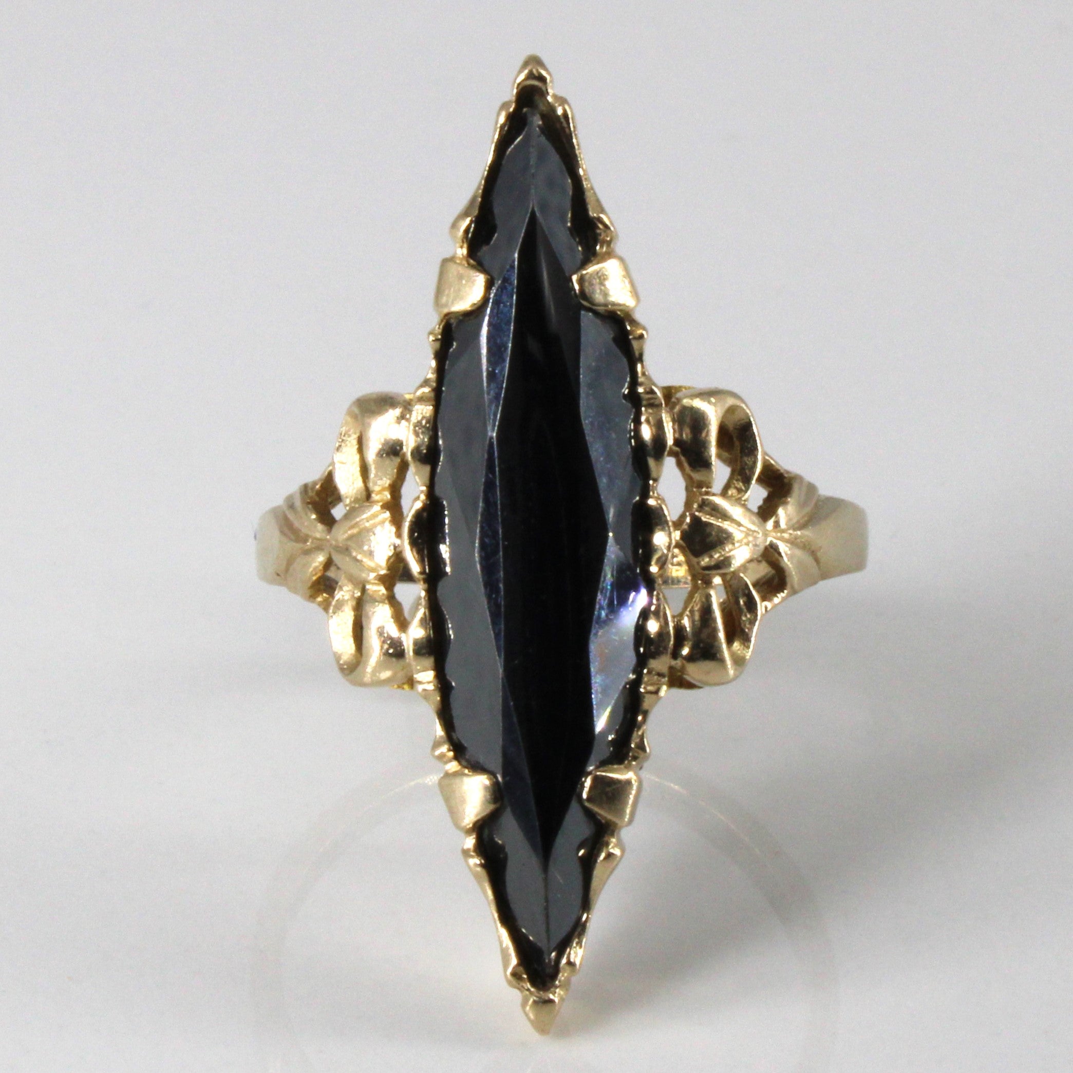 Bague solitaire en hématite | 6,00 ct | Taille 6,5 |