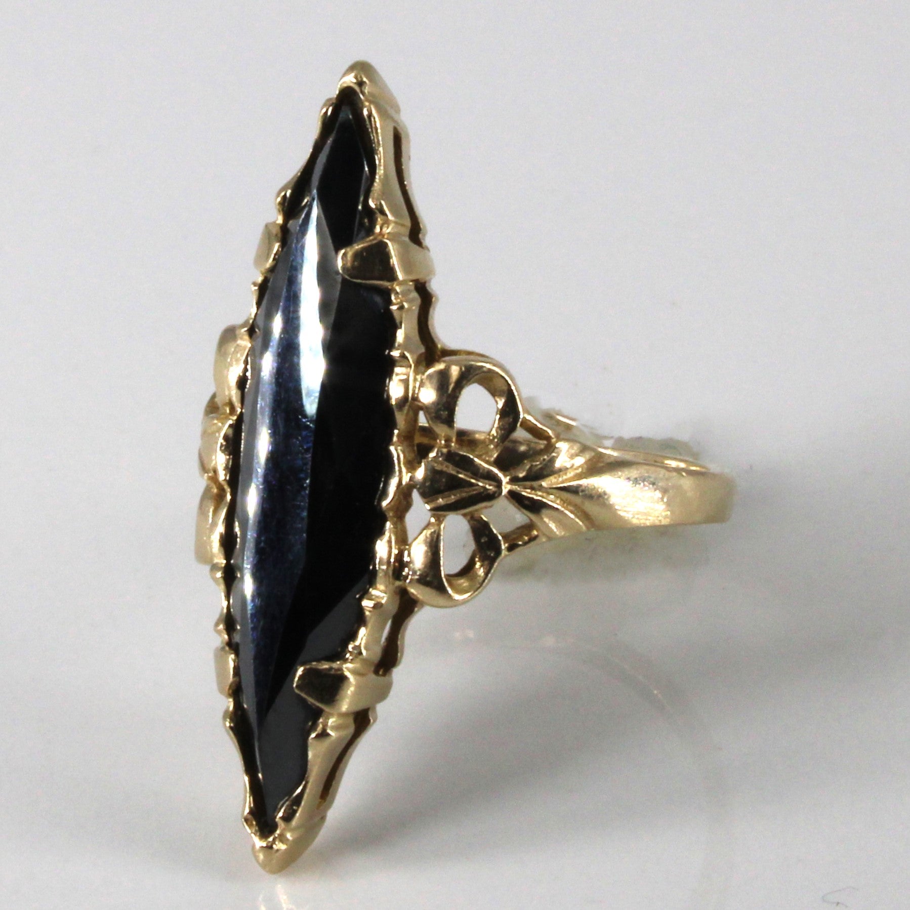 Bague solitaire en hématite | 6,00 ct | Taille 6,5 |