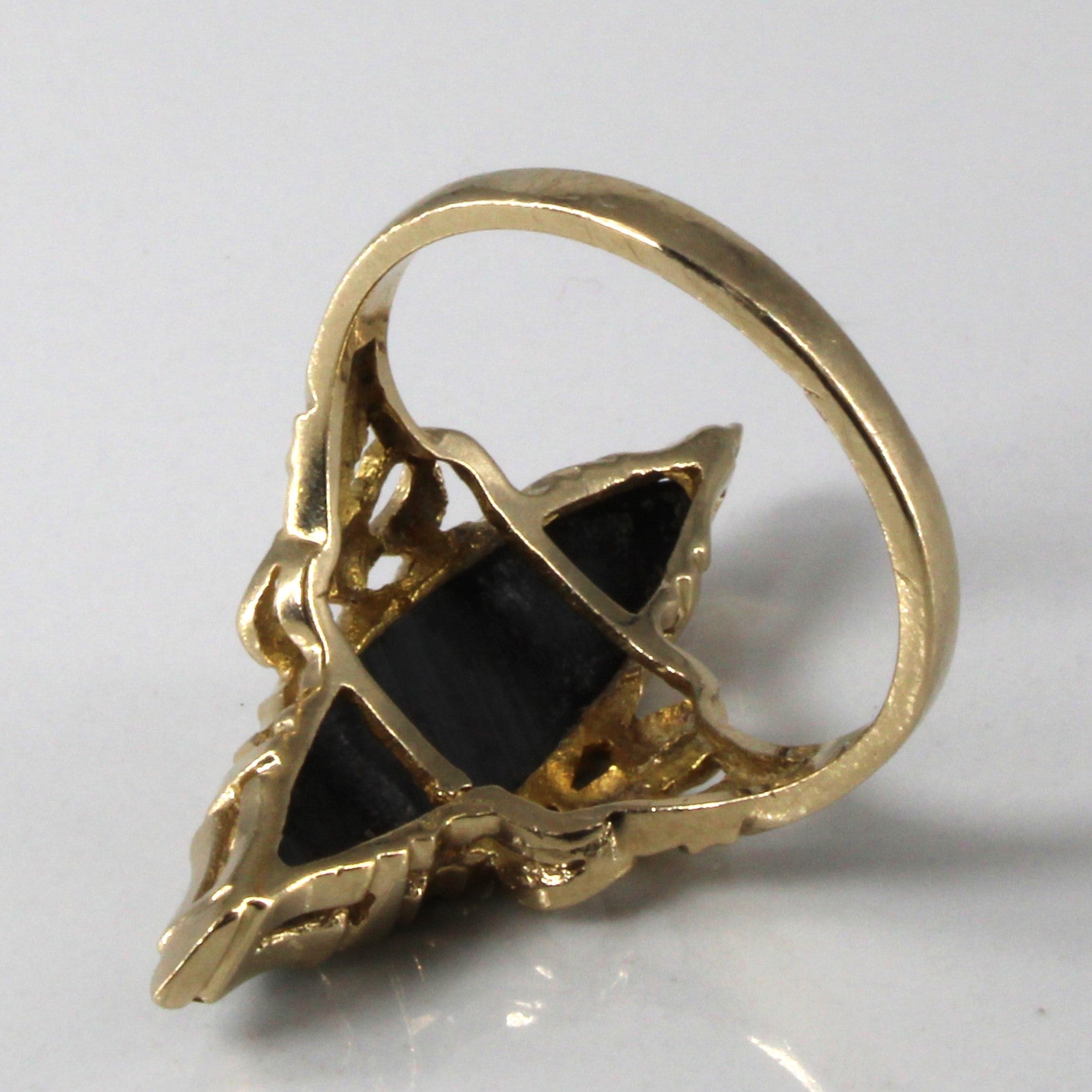 Bague solitaire en hématite | 6,00 ct | Taille 6,5 |