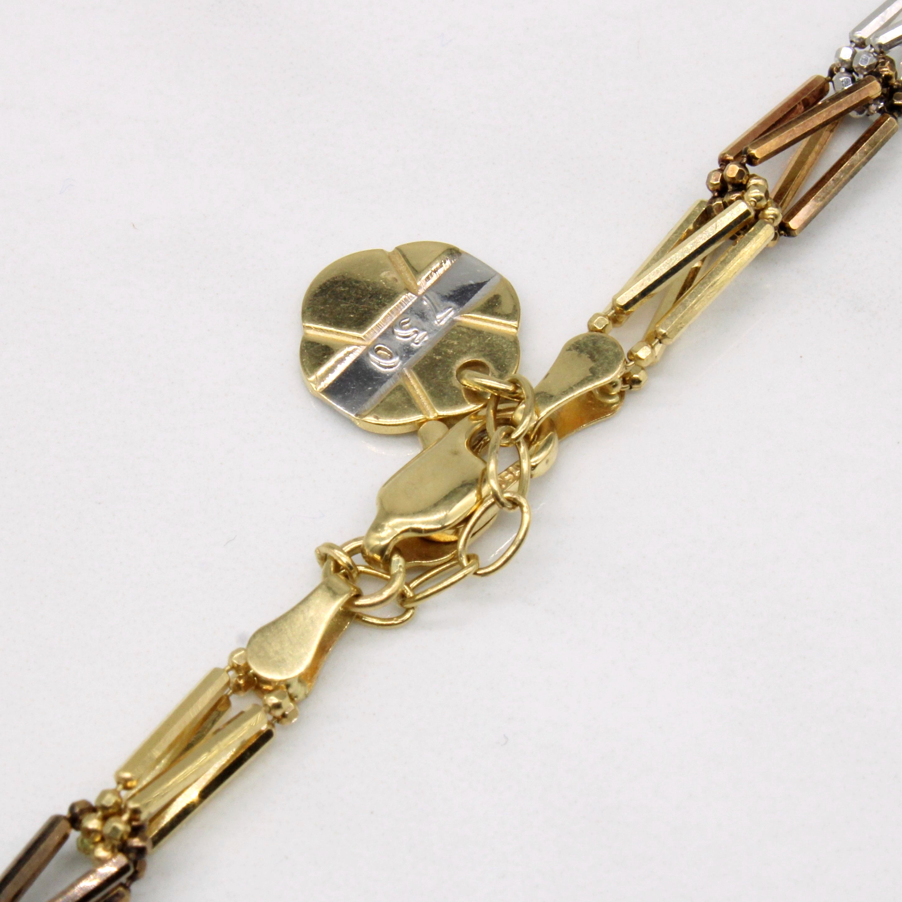 18k Four Tone Gold Necklace | 17" |