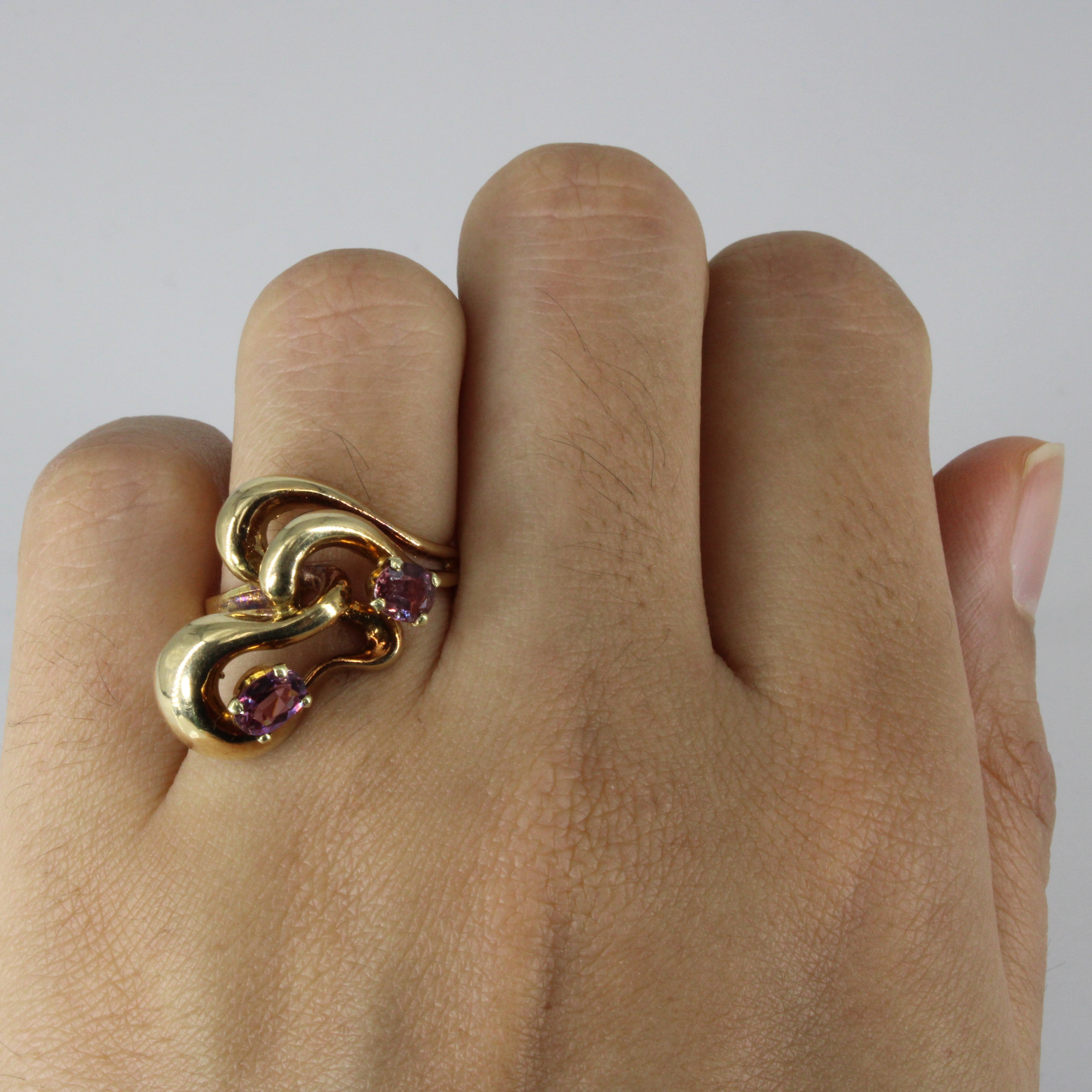 Prong Set Ruby Interlocking Ring | 0.70ctw | SZ 6.25 |