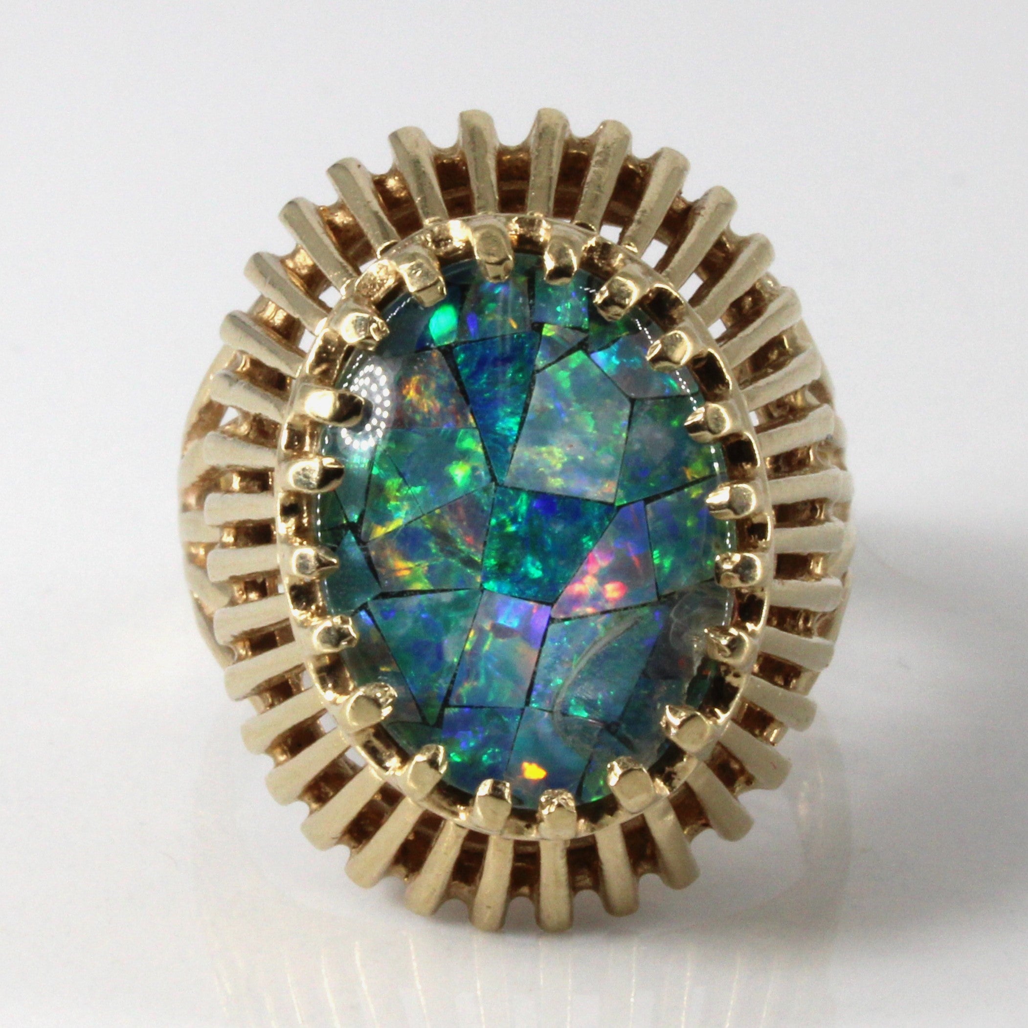 Opal Triplet Dome Ring | 5.00ct | SZ 9 |