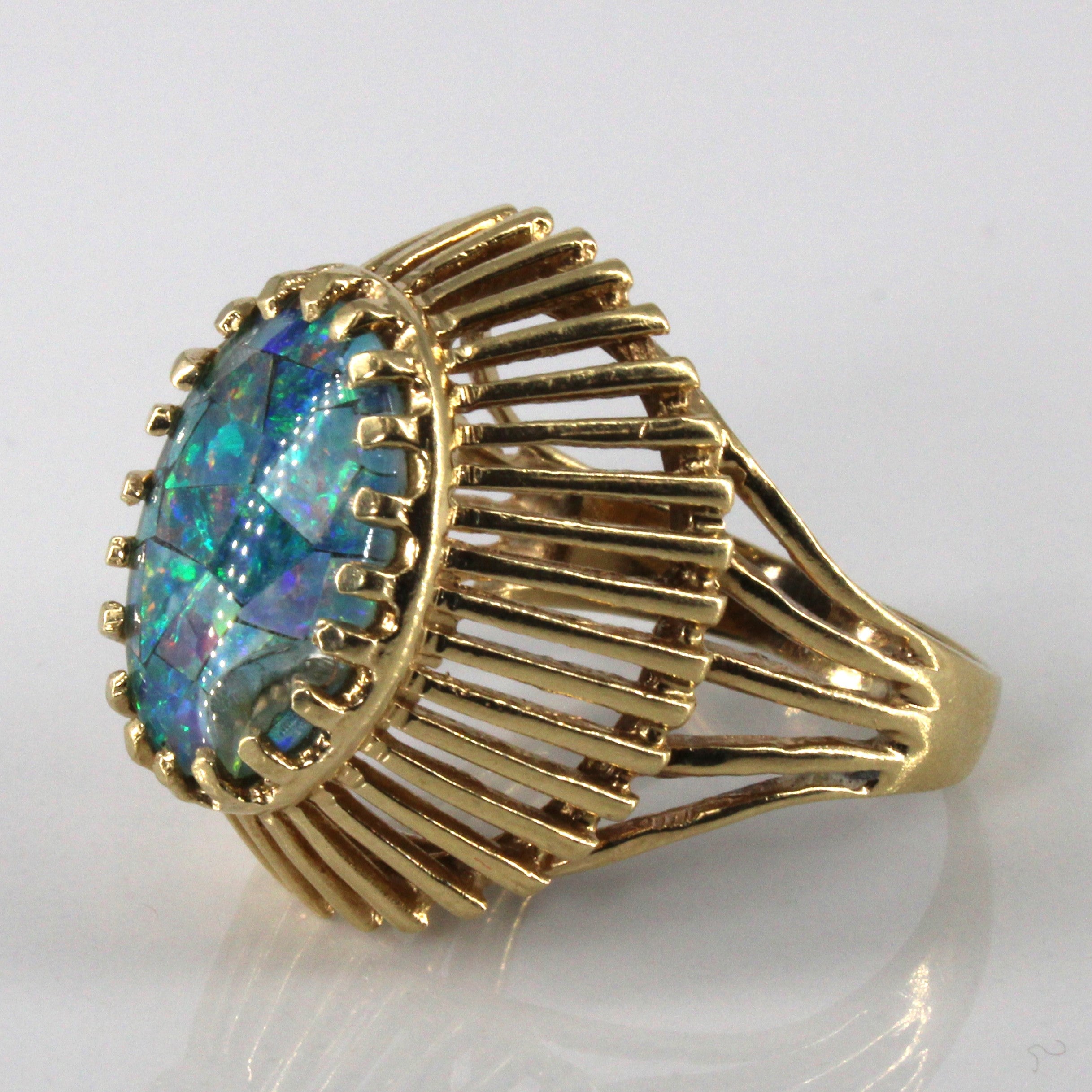 Opal Triplet Dome Ring | 5.00ct | SZ 9 |