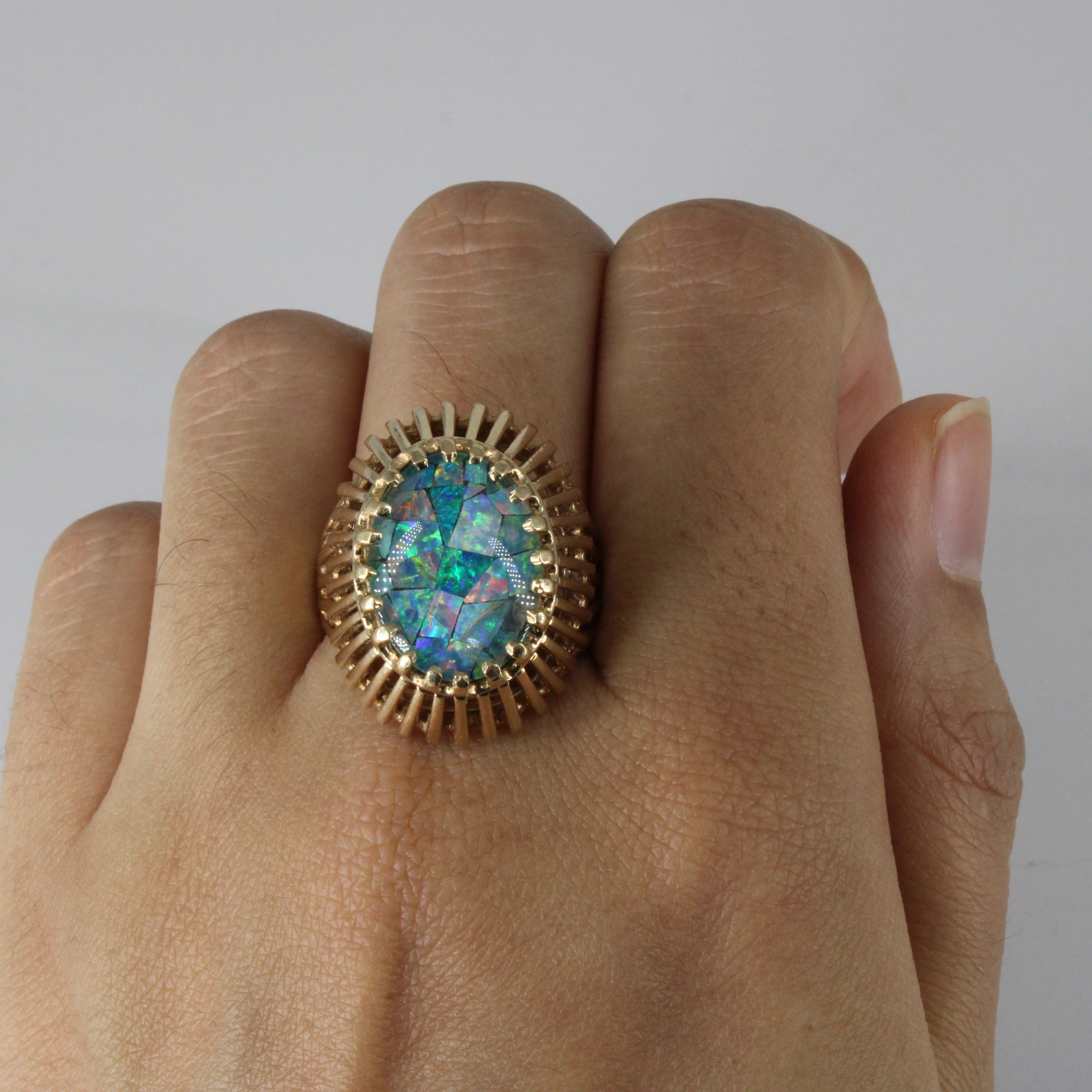 Opal Triplet Dome Ring | 5.00ct | SZ 9 |