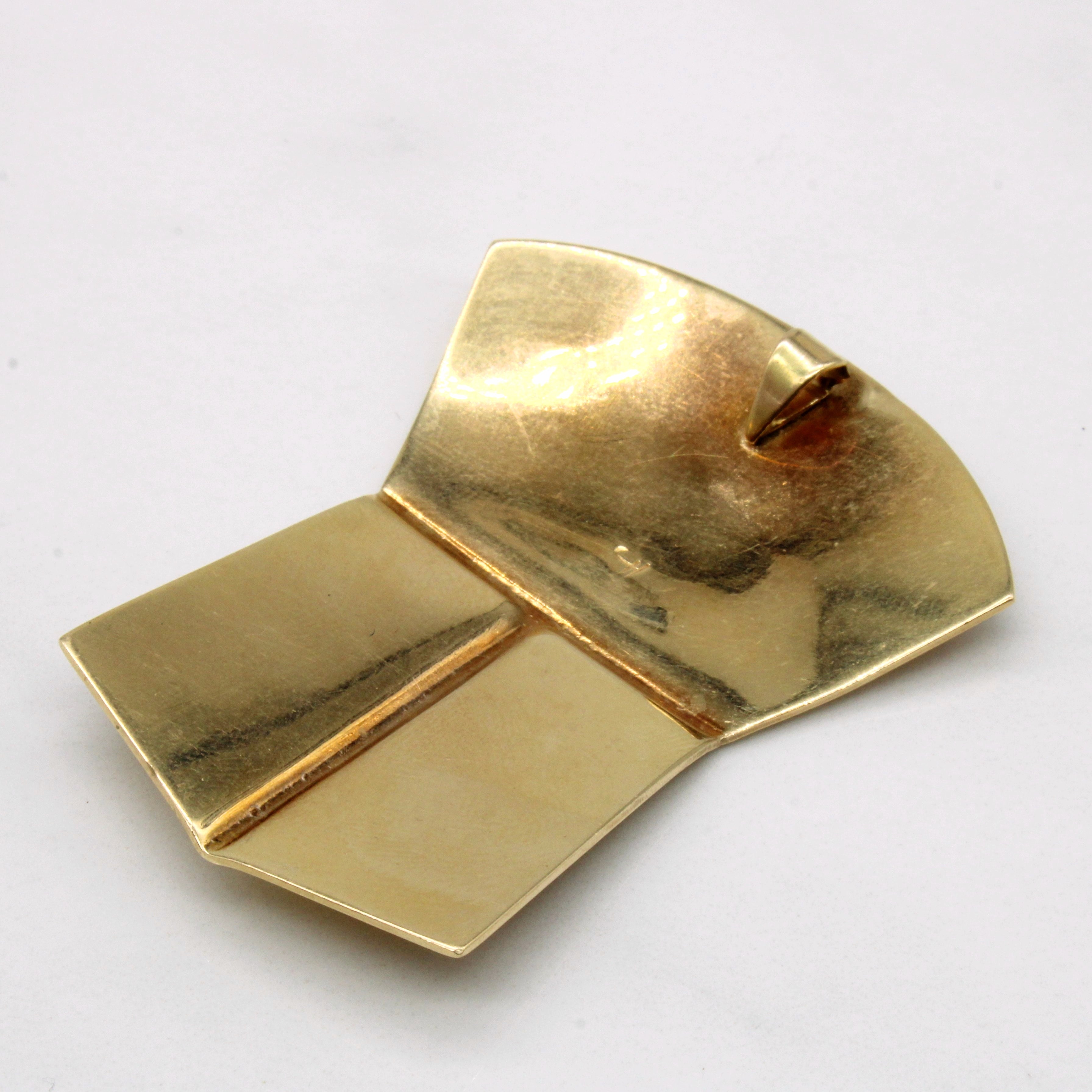 14k Yellow Gold Indigenous Pendant