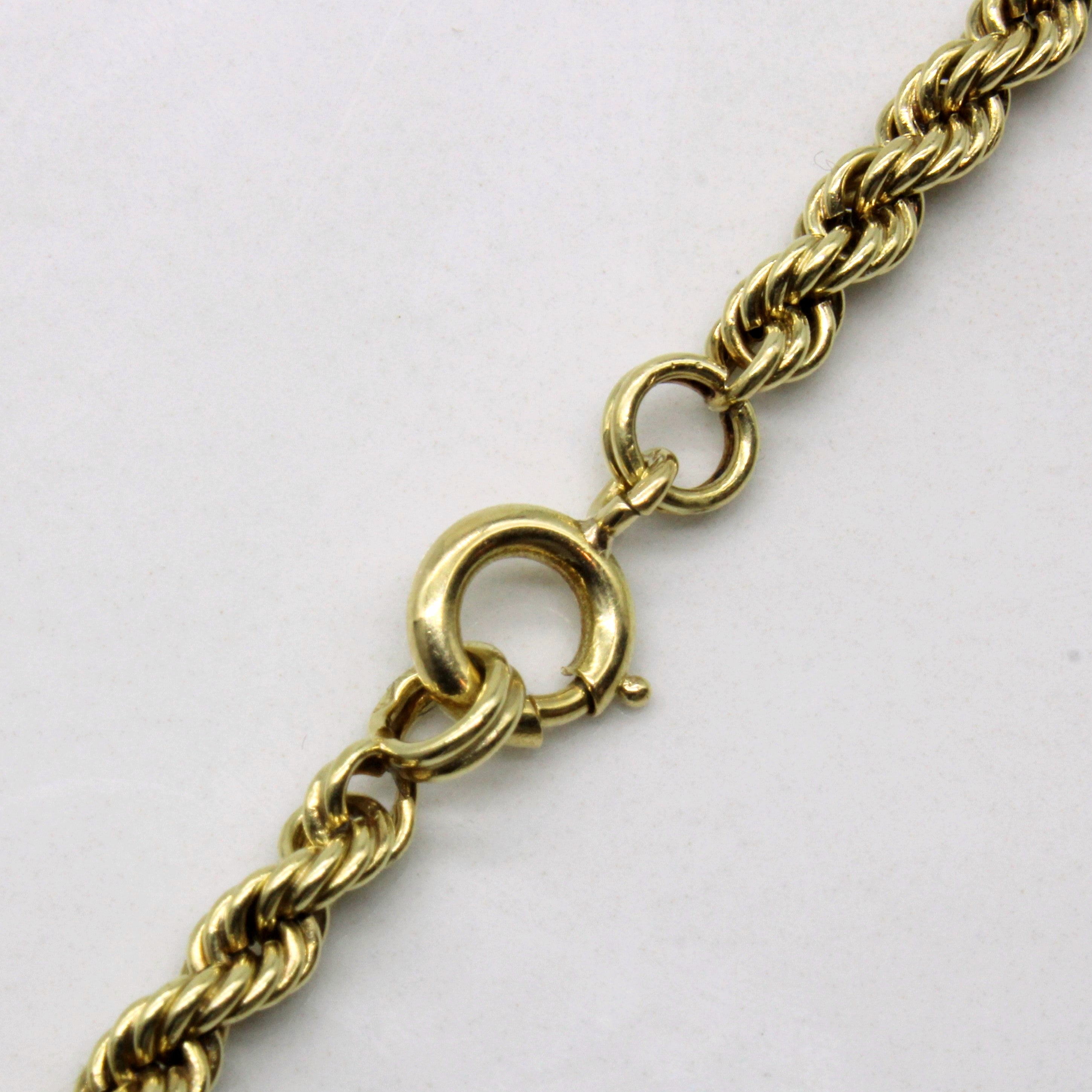 14k Yellow Gold Graduated Rope Chain | 18" |