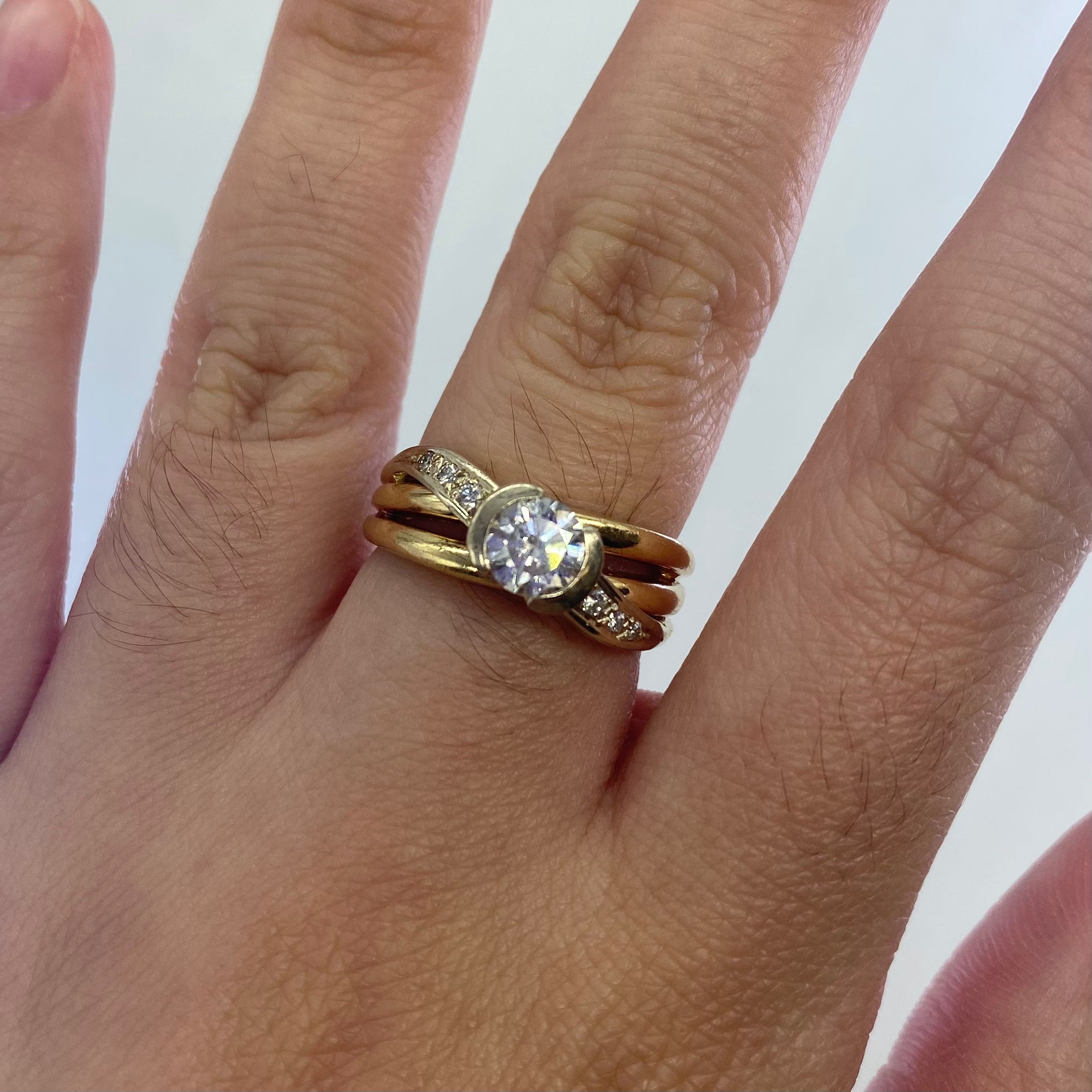 Diamond Waterfall Engagement Ring | 0.69ctw | SZ 6.75 |