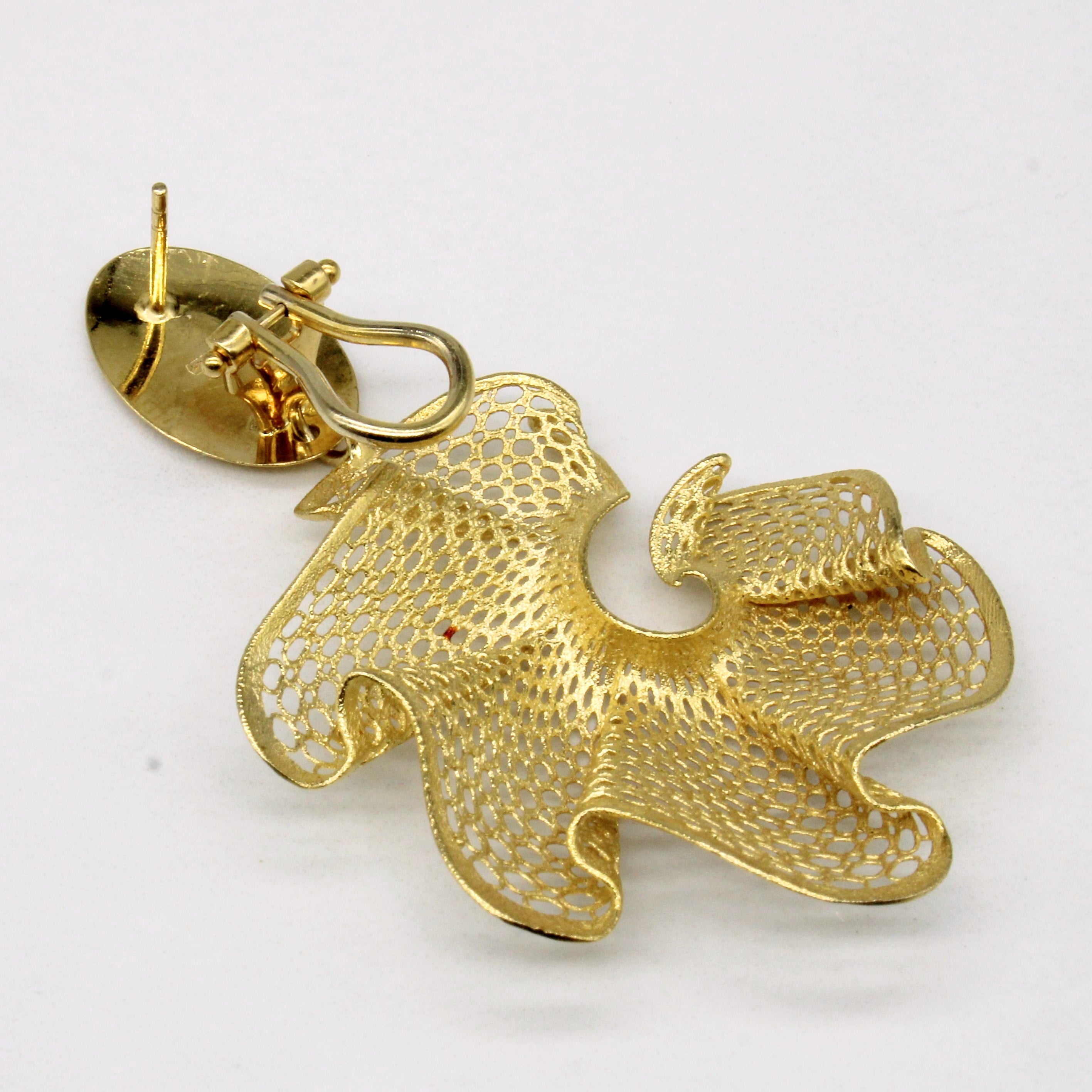 18k Yellow Gold Drop Earrings