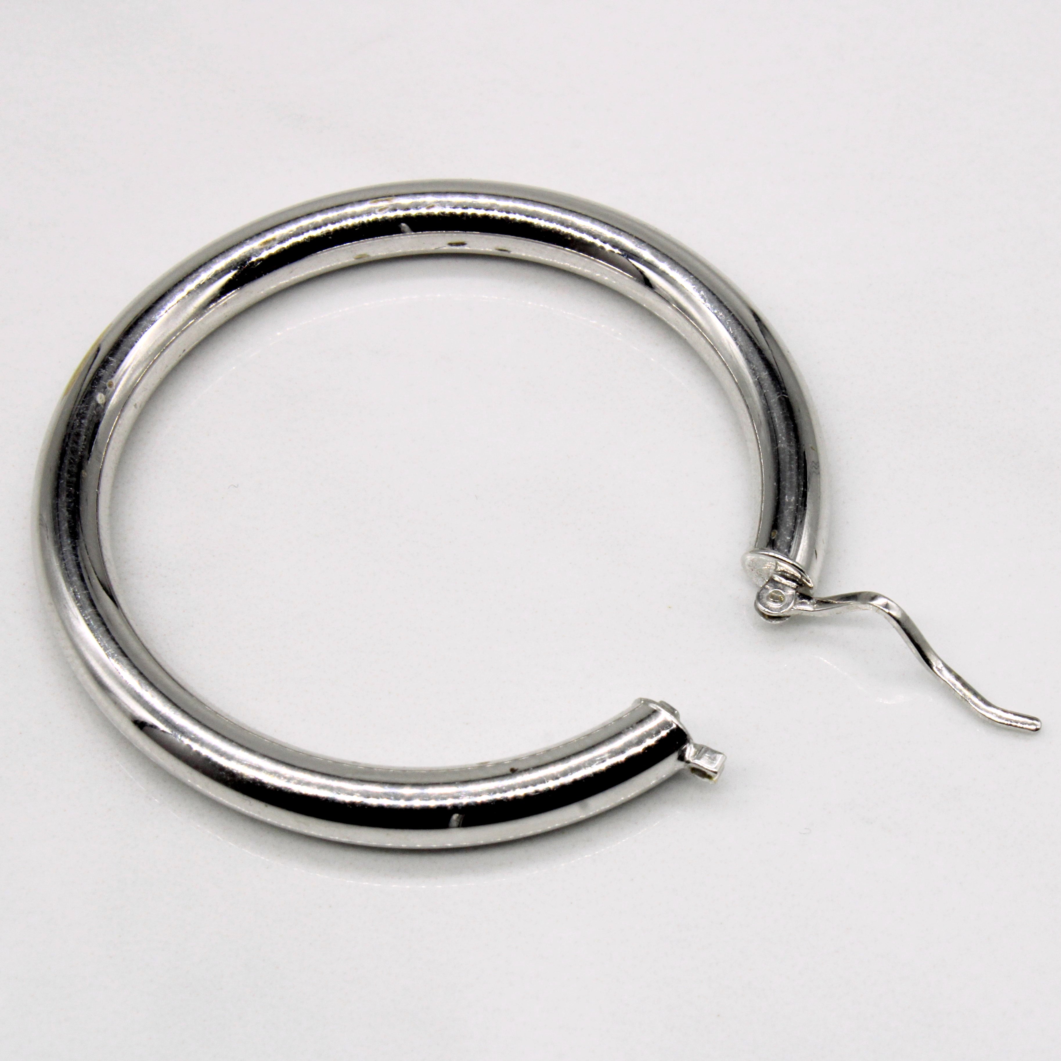 18k White Gold Hoop Earrings