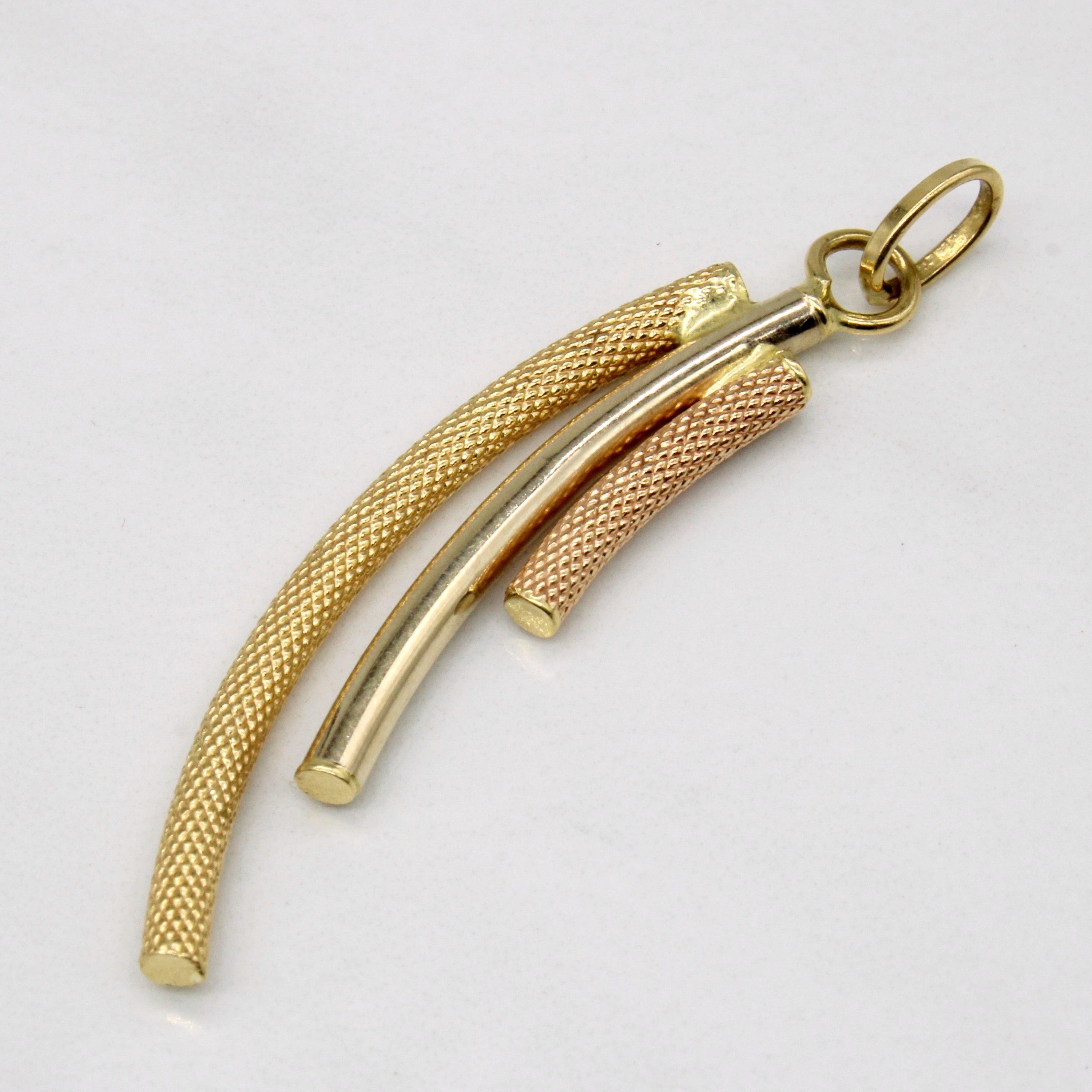 Italian 18k Two Tone Gold Pendant