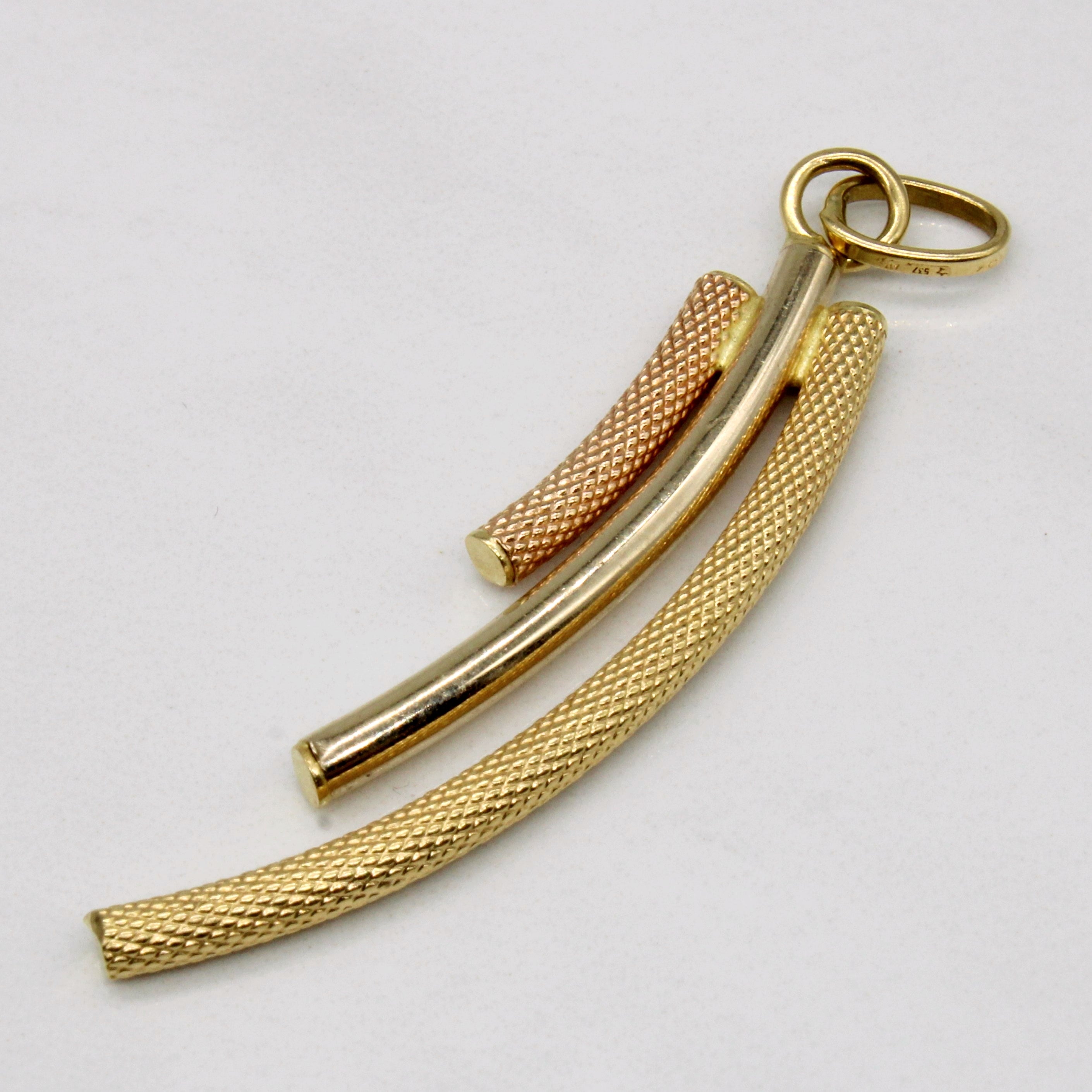 Italian 18k Two Tone Gold Pendant