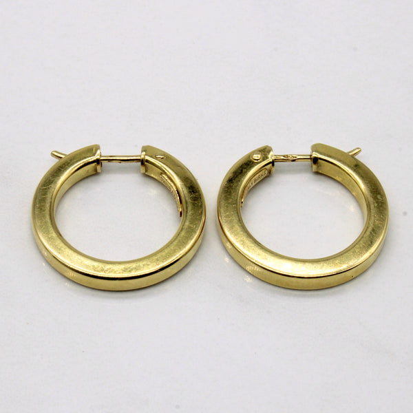18k Yellow Gold Hoop Earrings