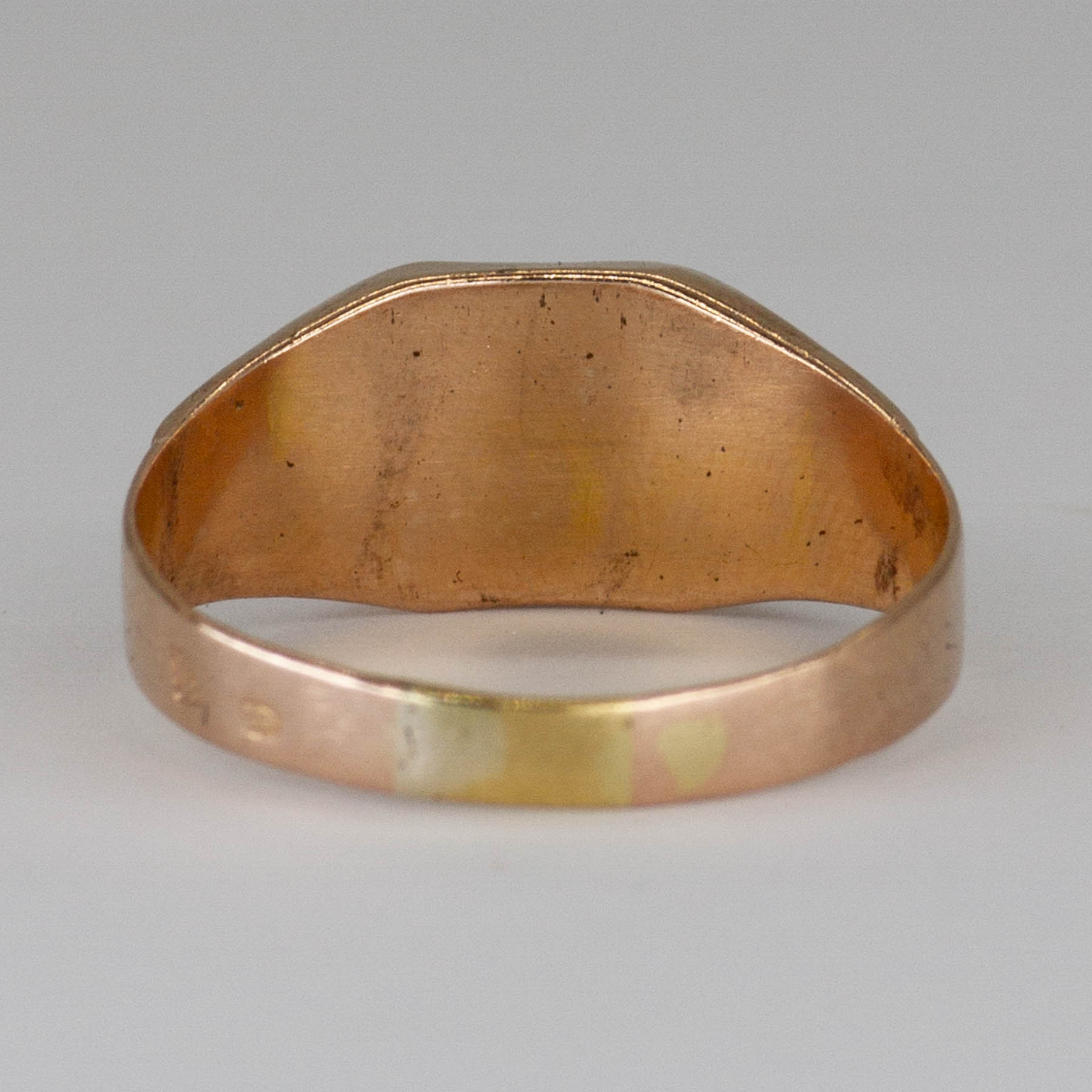Vintage Lebanese Hallmarked Yellow Gold Engraved Ring | SZ 9.75 |