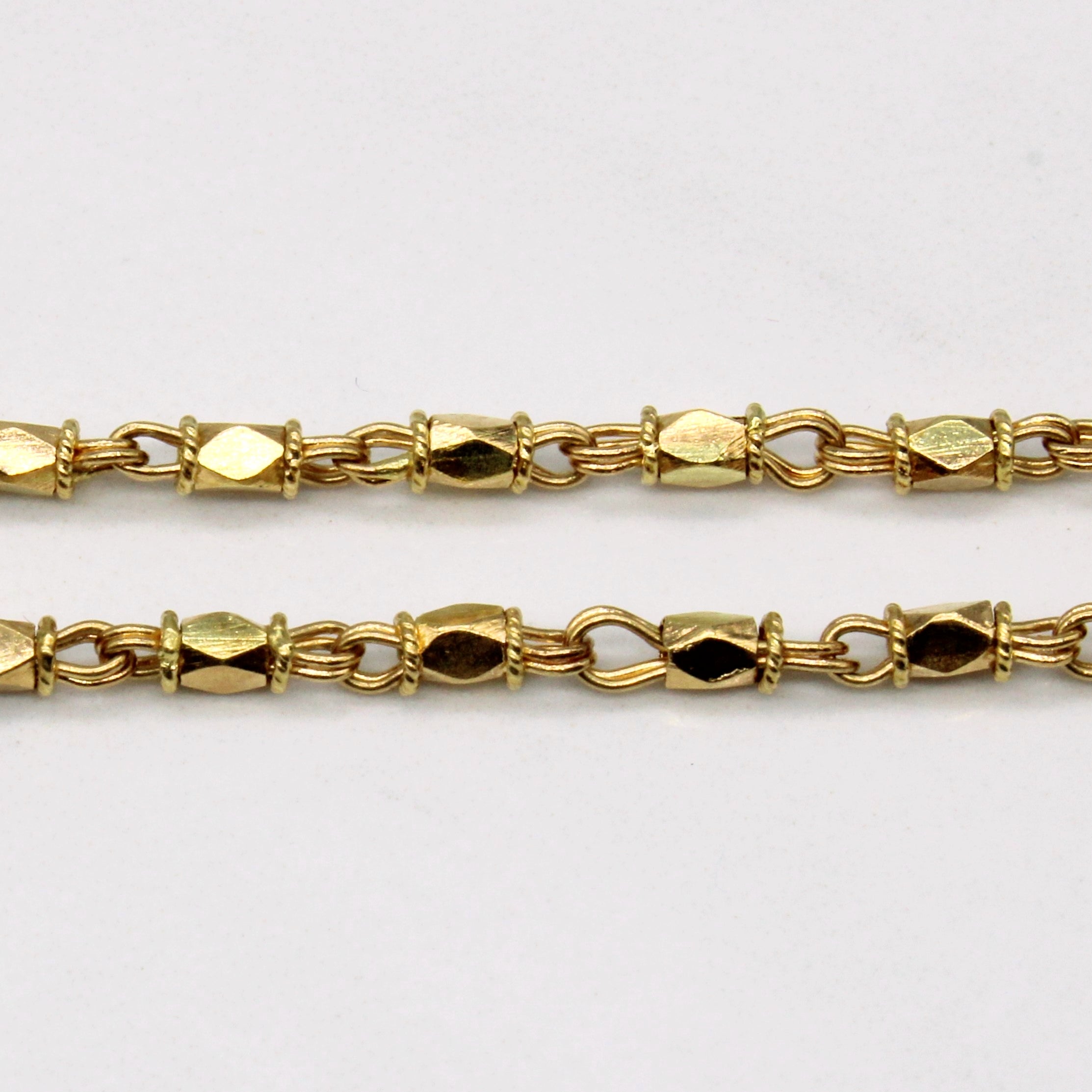 18k Yellow Gold Unique Link Necklace | 26" |