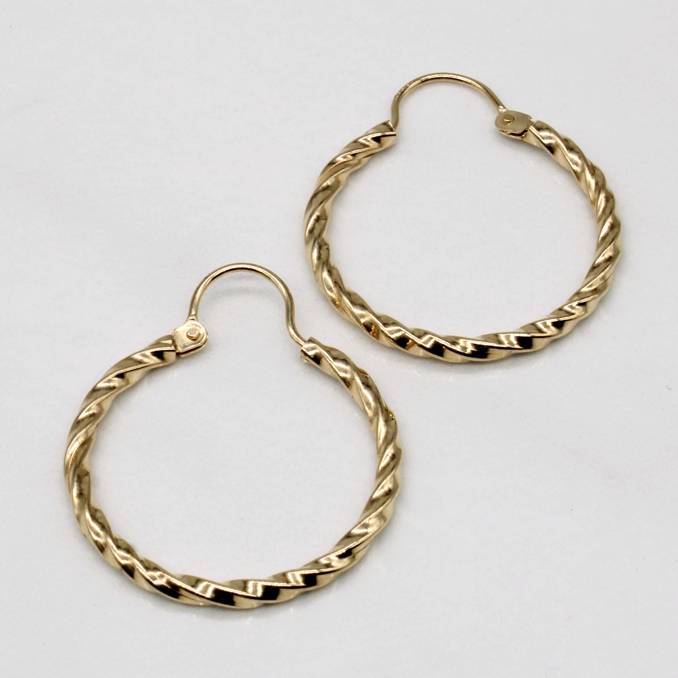 10k Yellow Gold Hoop Earrings