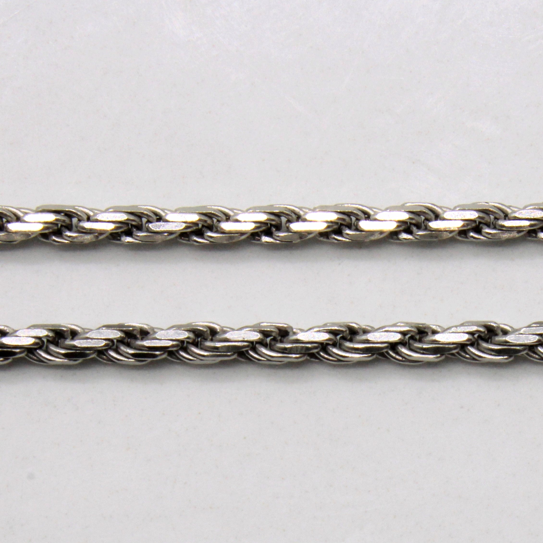 14k White Gold Rope Chain | 30" |
