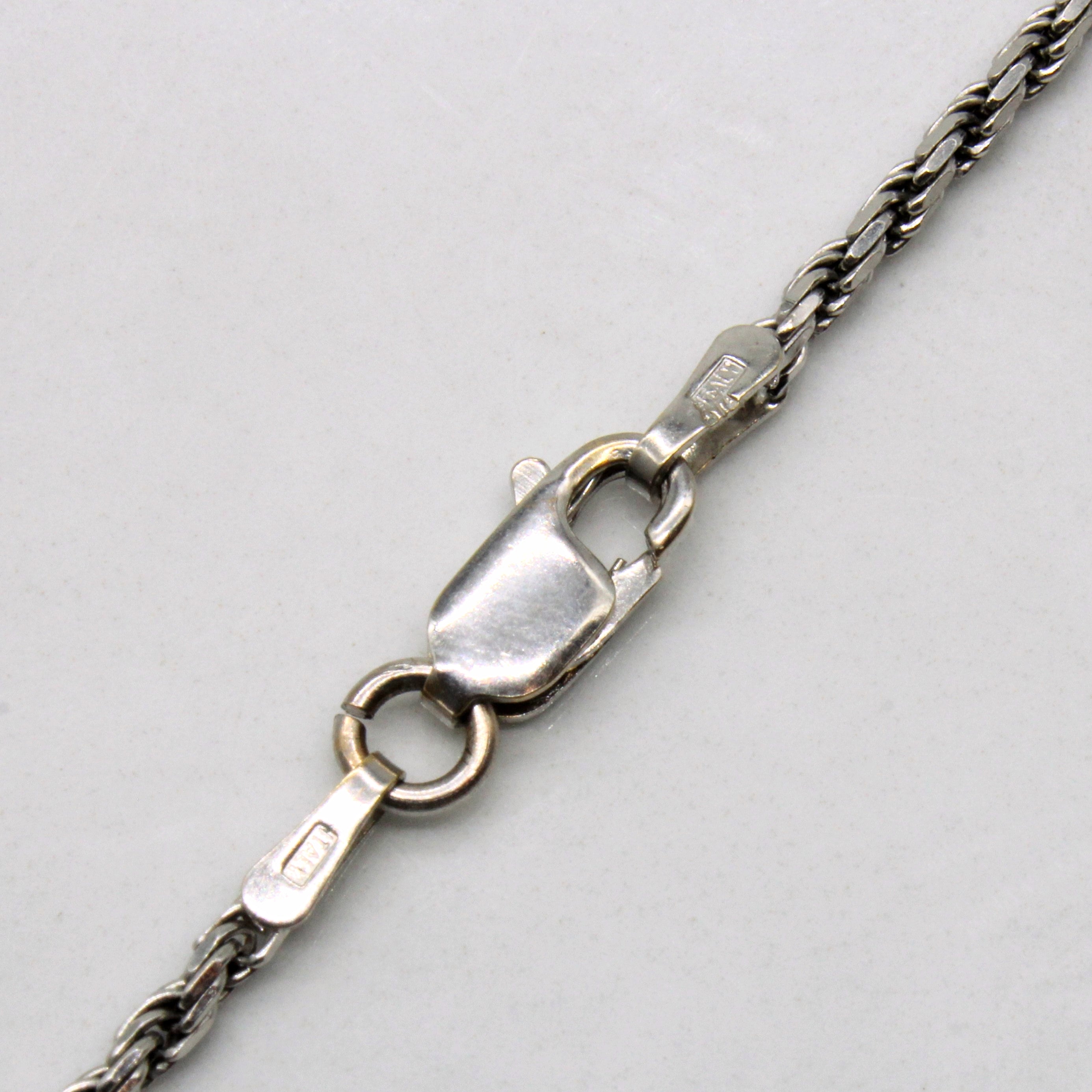 14k White Gold Rope Chain | 30" |